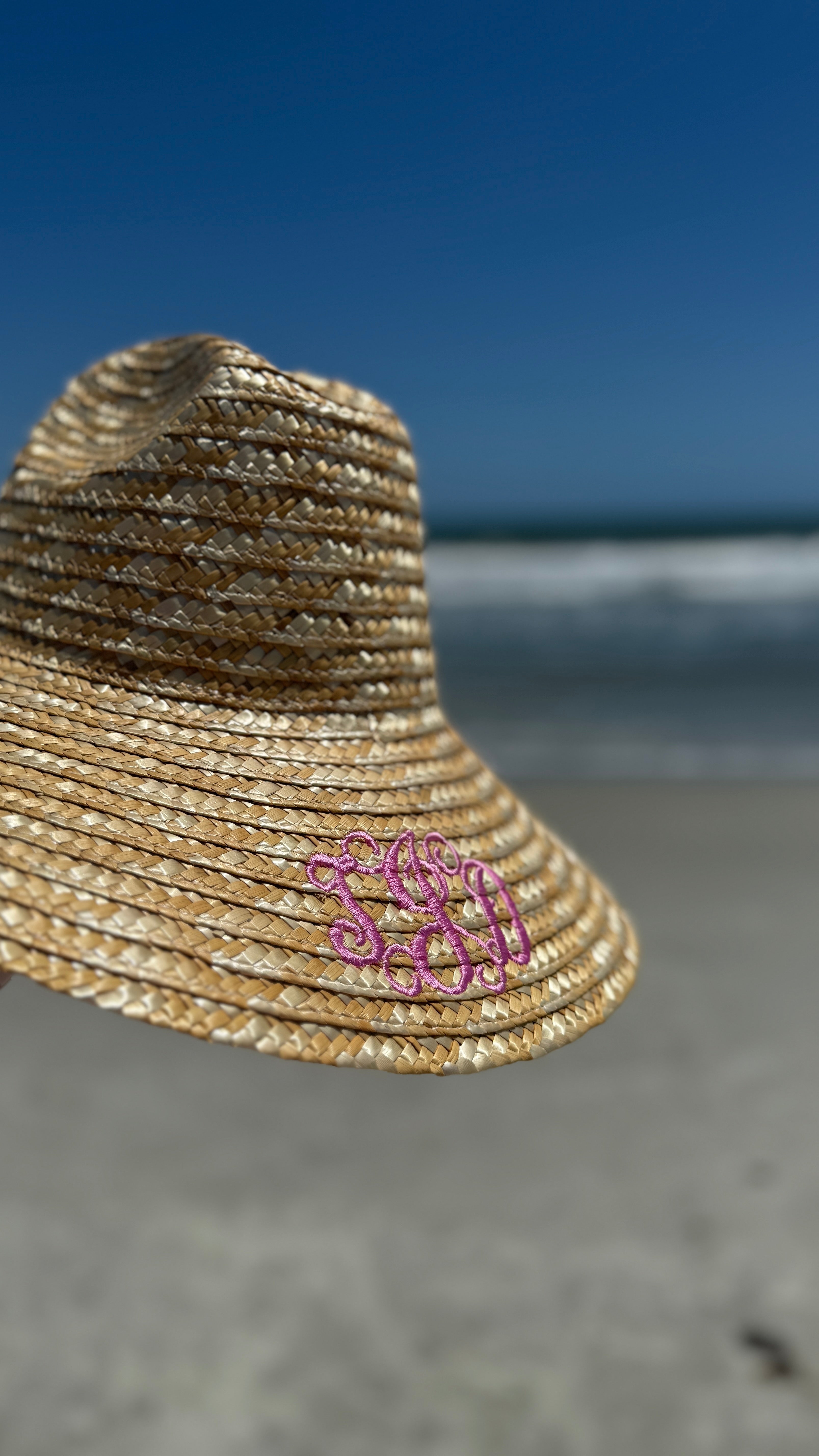 Monogrammed Straw Sun Hat