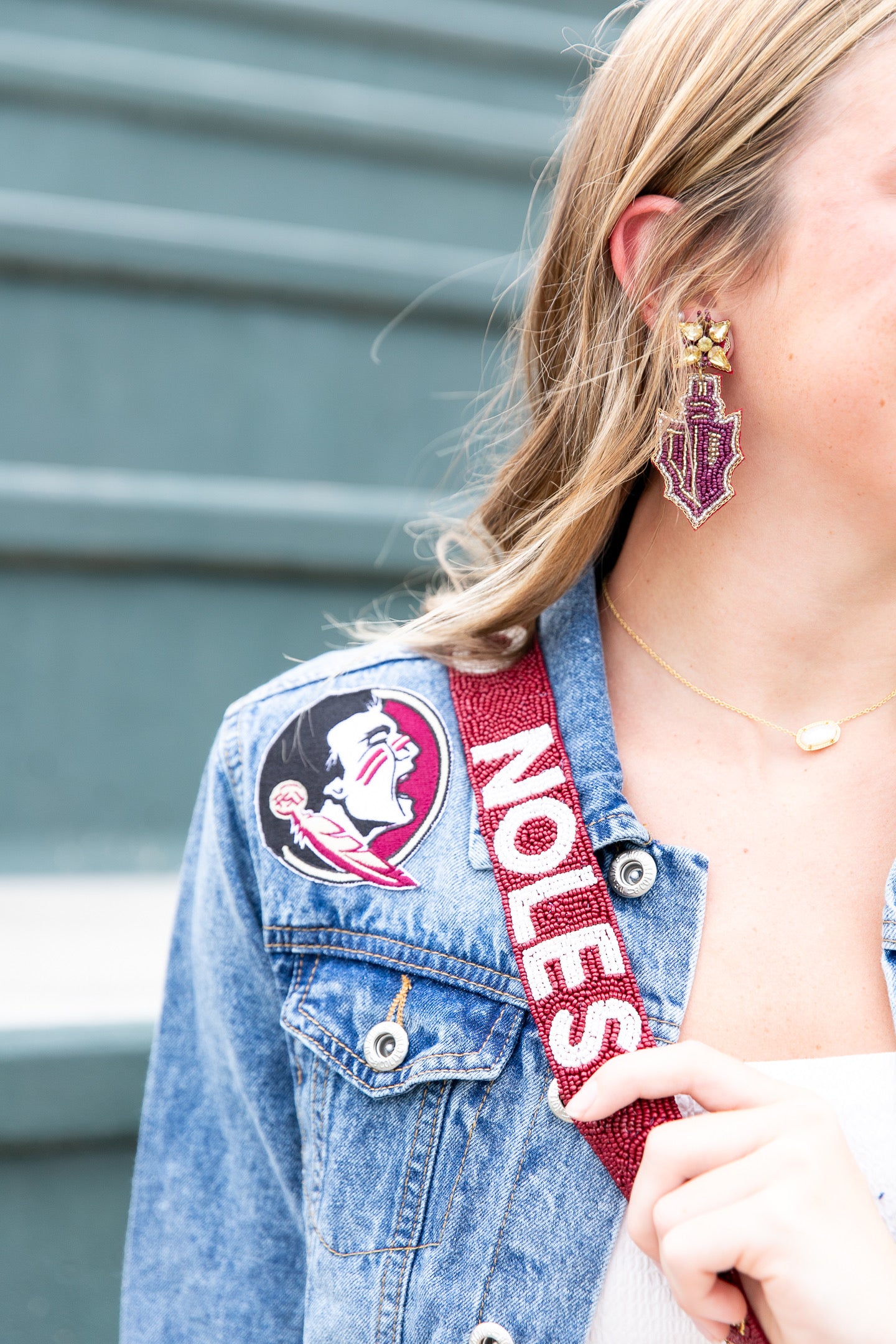 FSU Spear Beaded Earrings