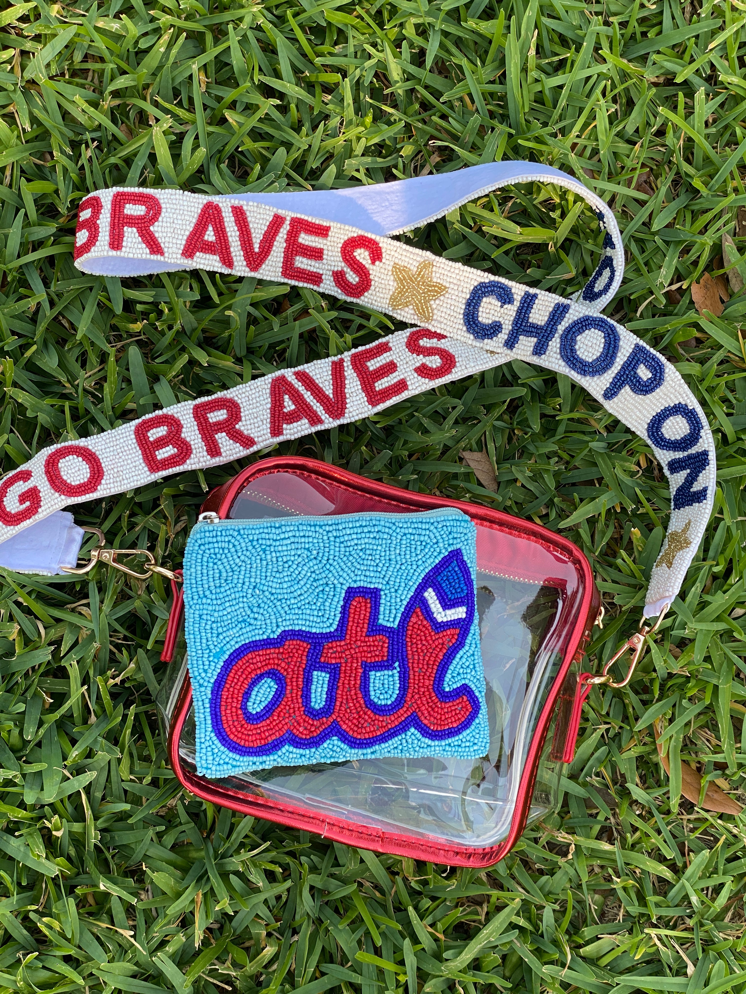 Beaded Braves Purse Strap