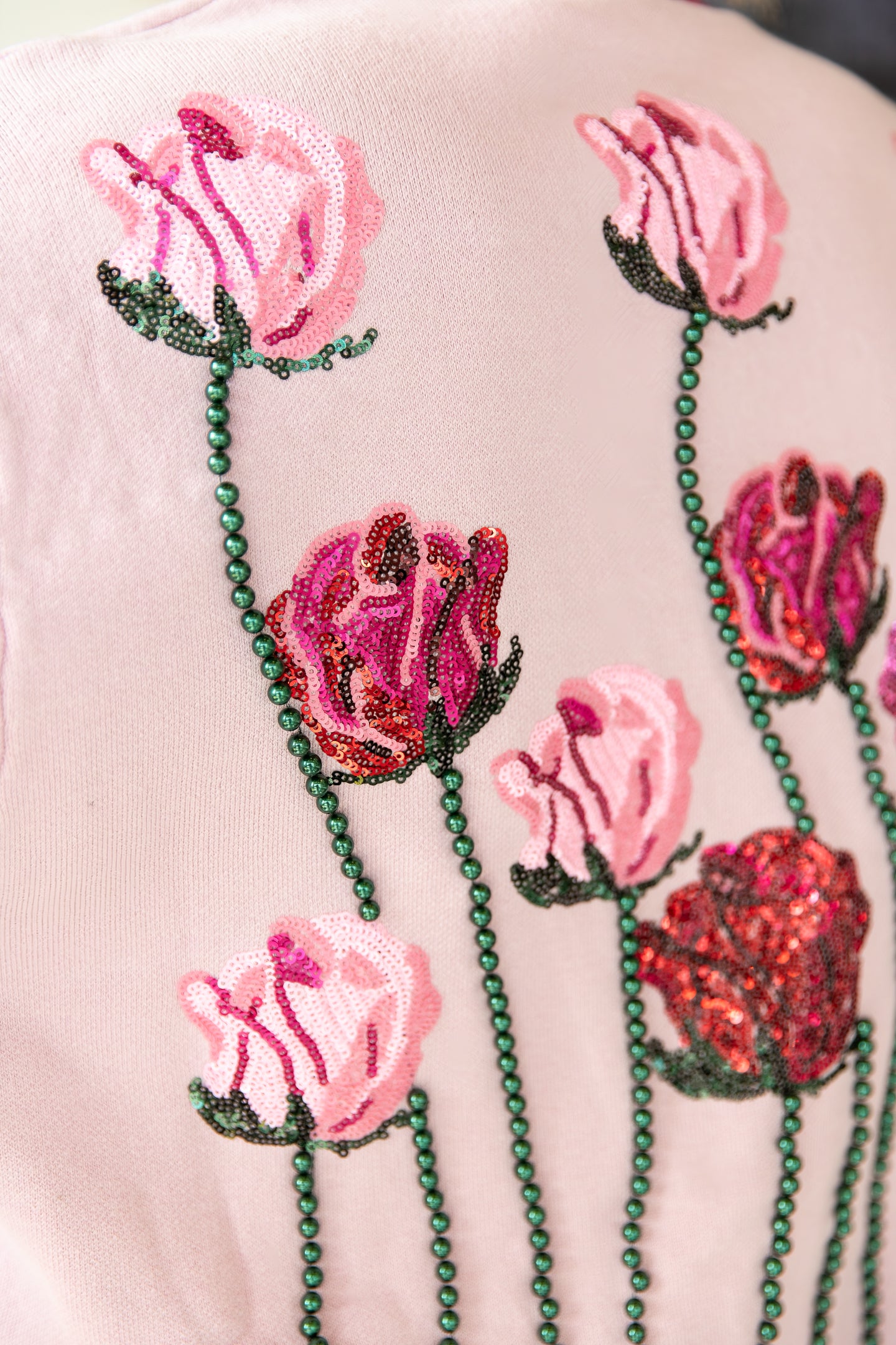 QOS Long Stem Rose Cardigan