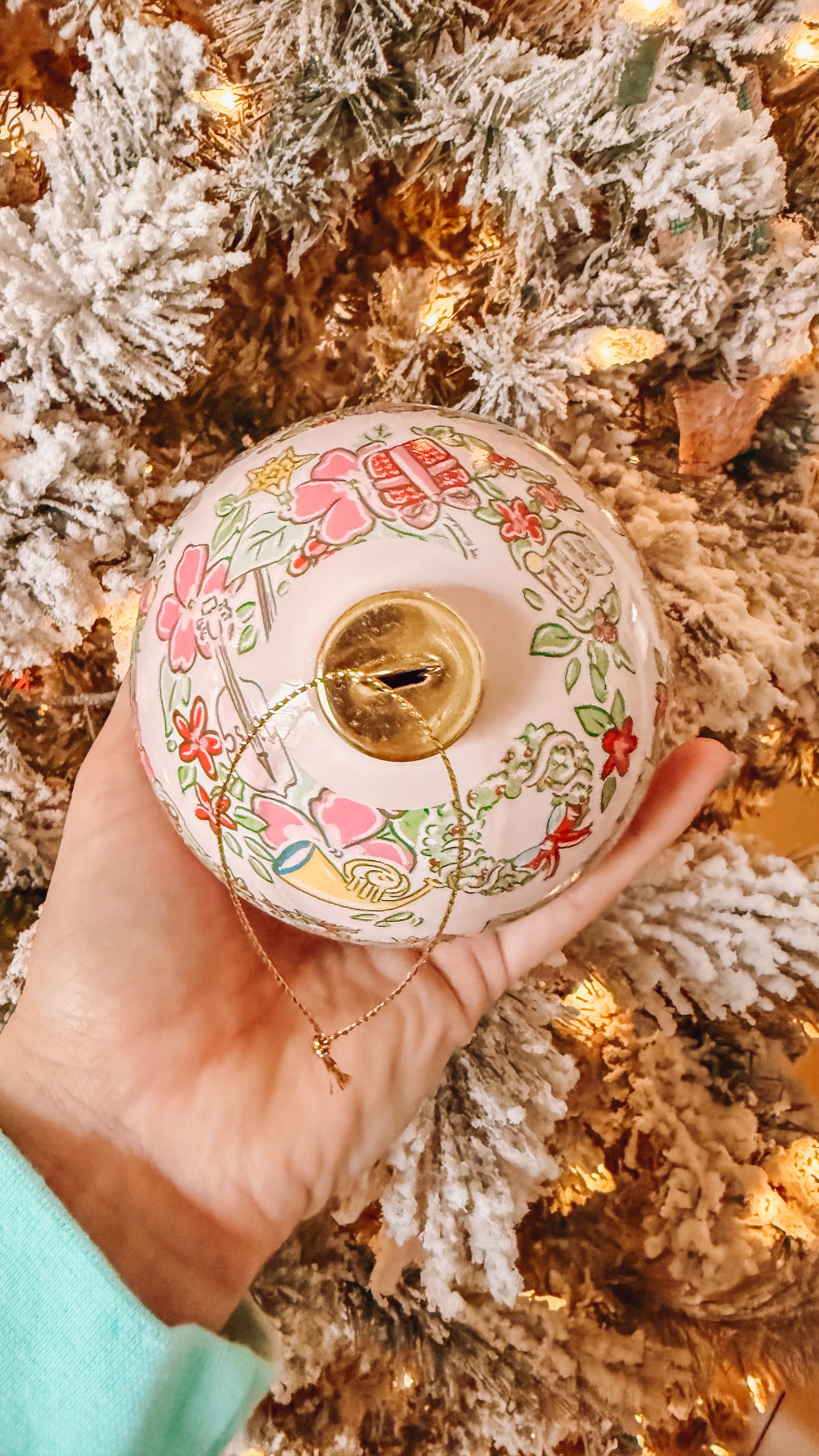 Nutcracker in Bloom Ceramic Ornament