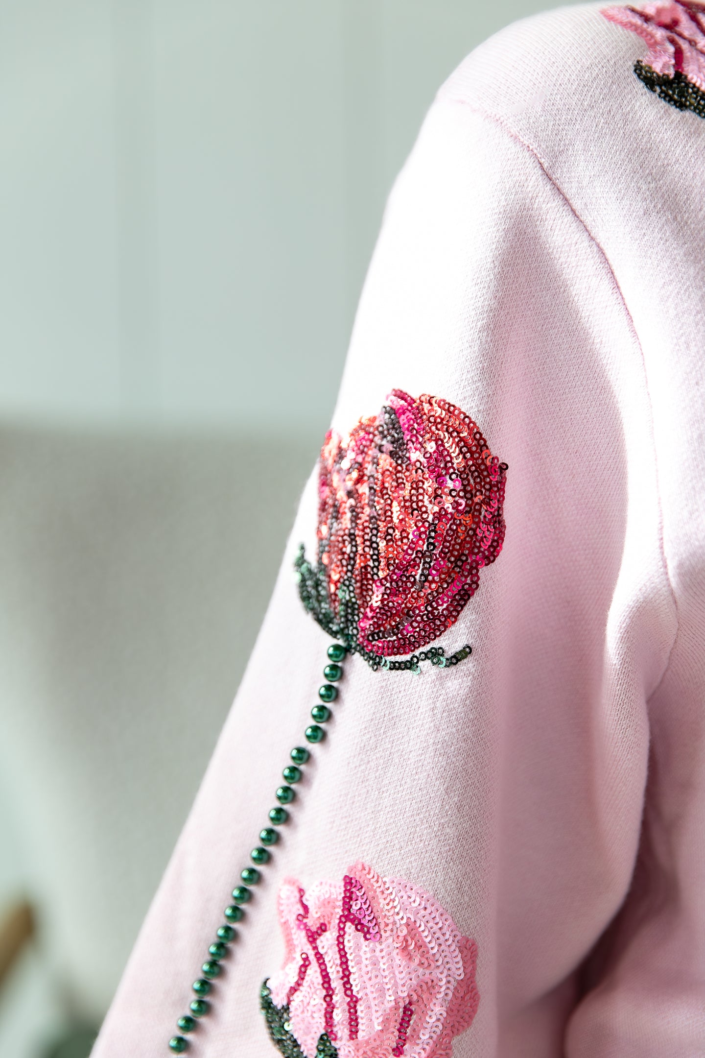 QOS Long Stem Rose Cardigan