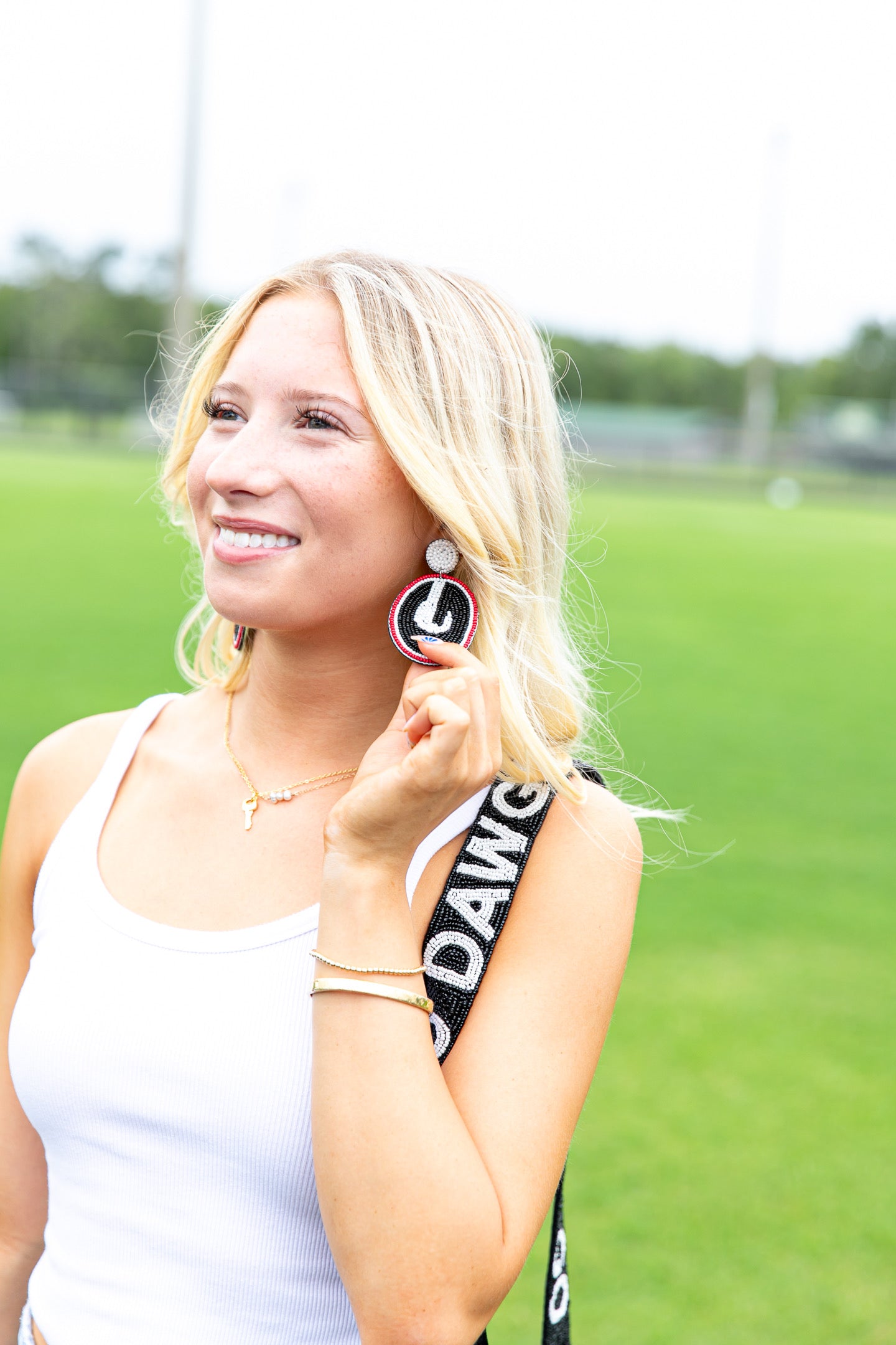 Georgia G Beaded Earrings for UGA Football Games