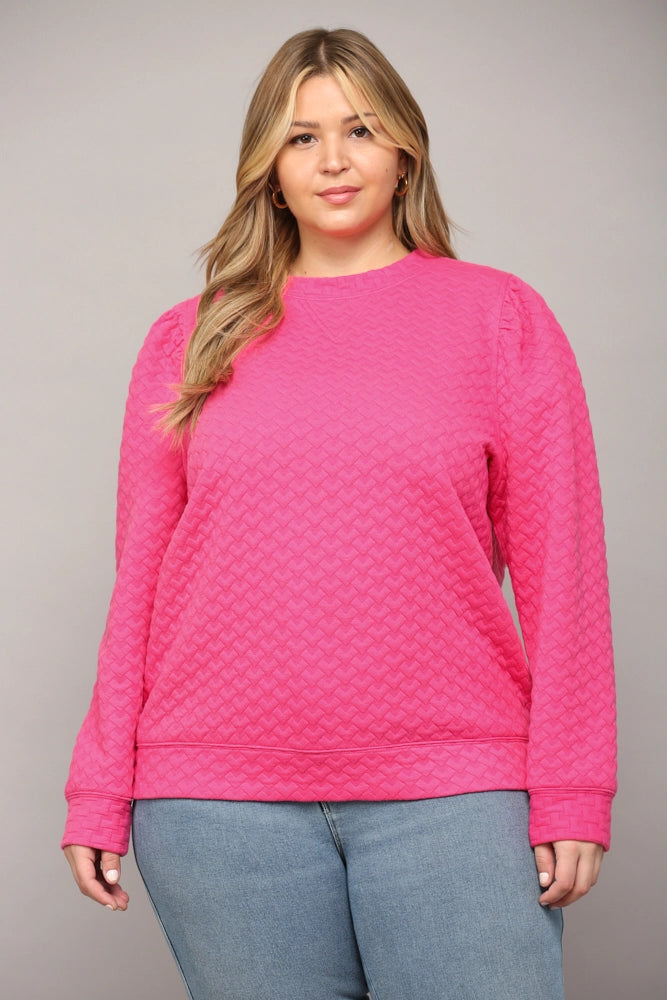 Textured Puff Sleeve Top