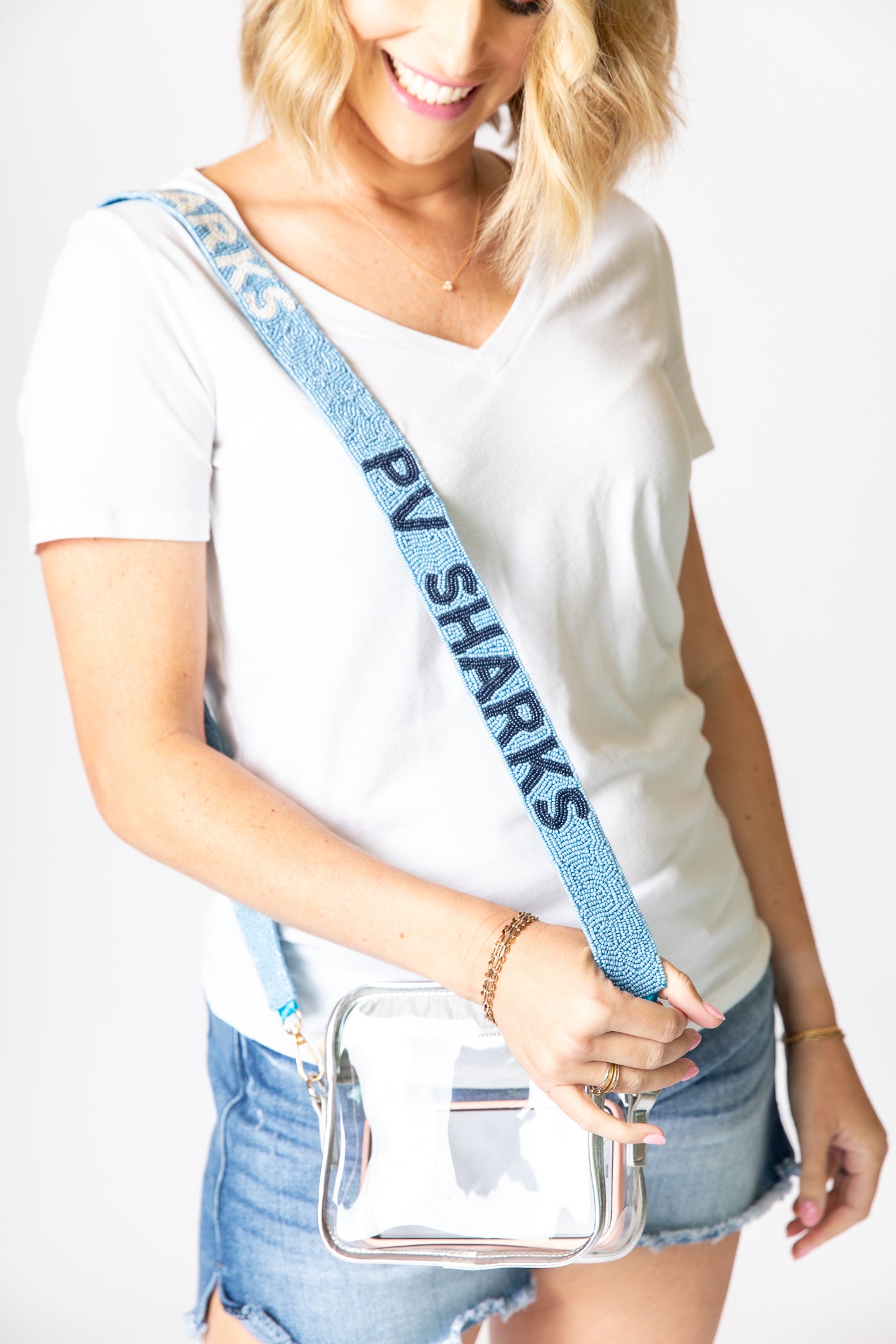Ponte Vedra Sharks Purse Strap and Clear Bag