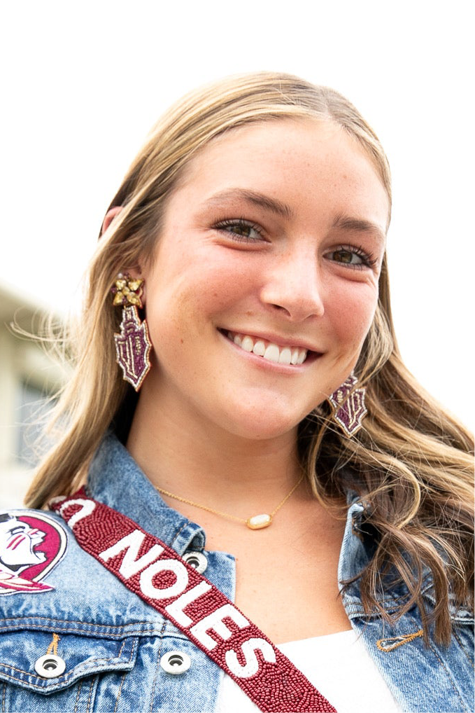 FSU Spear Beaded Earrings