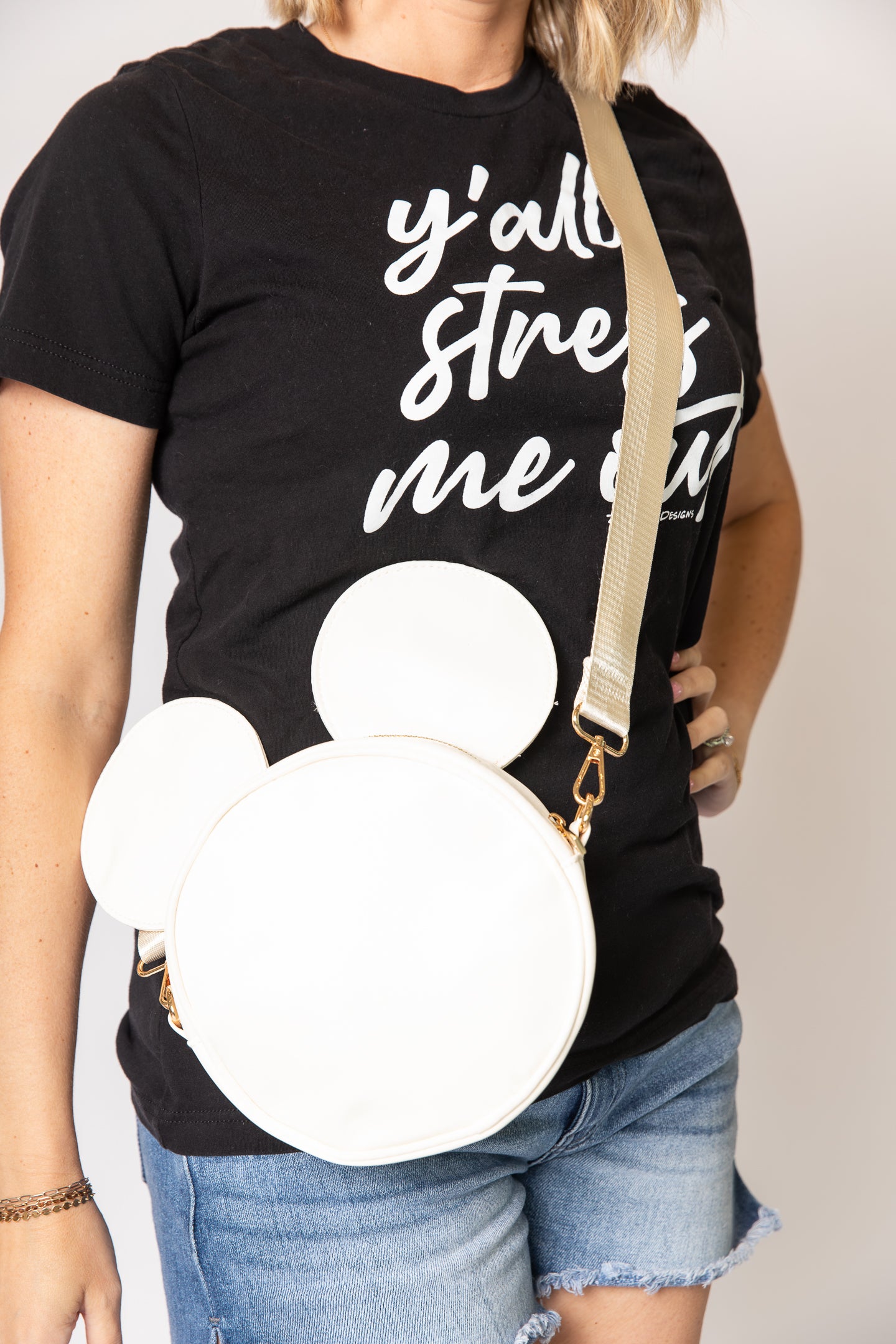 Mickey Head Autograph Crossbody Bag