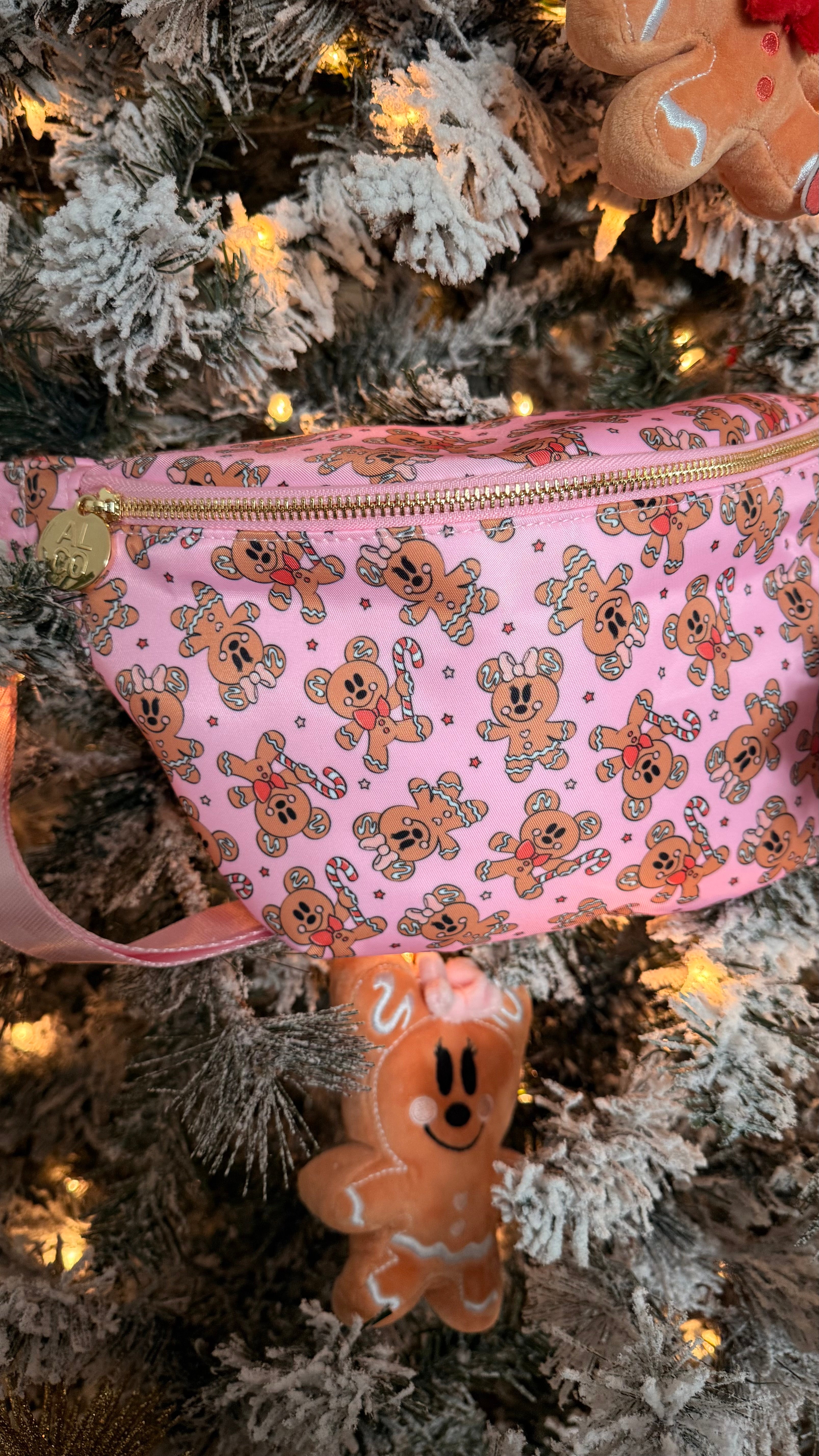 Very Merry Pink Gingerbread Fanny Pack