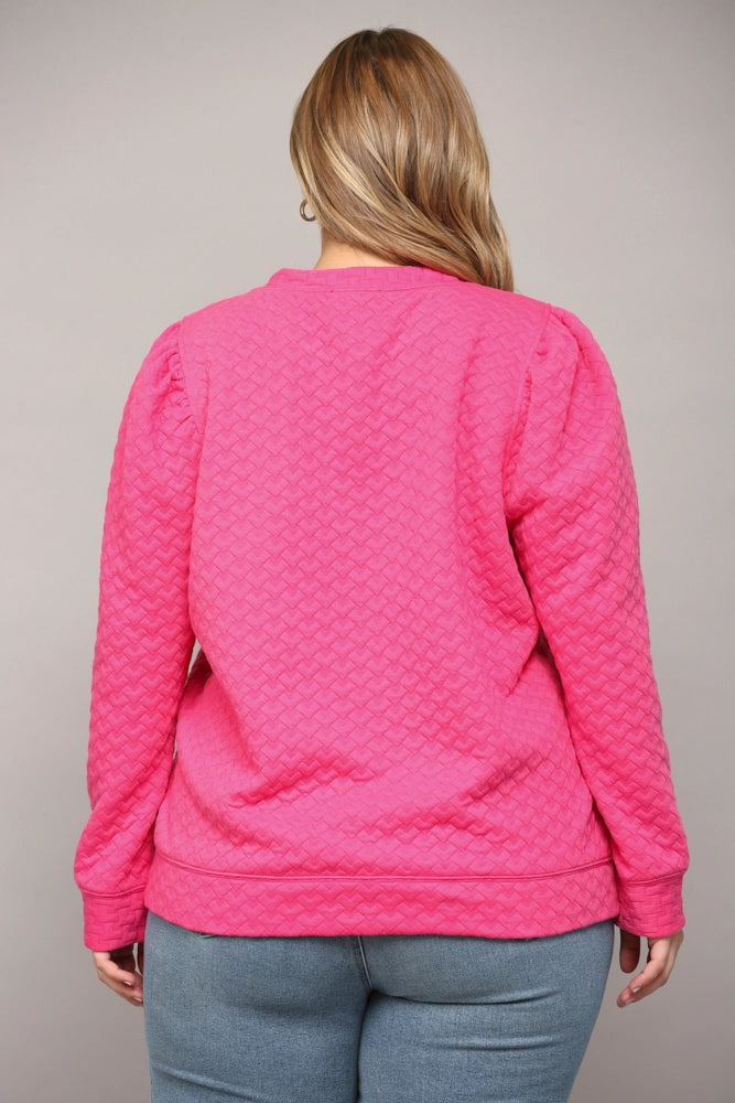 Textured Puff Sleeve Top