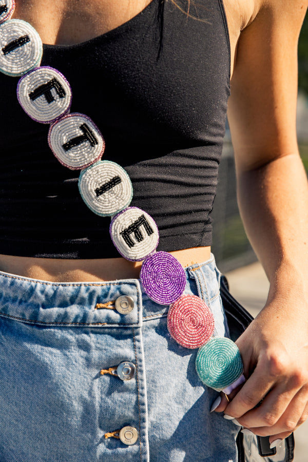 Eras Tour Outfit Friendship Bracelet Beaded Strap and Clear Bag