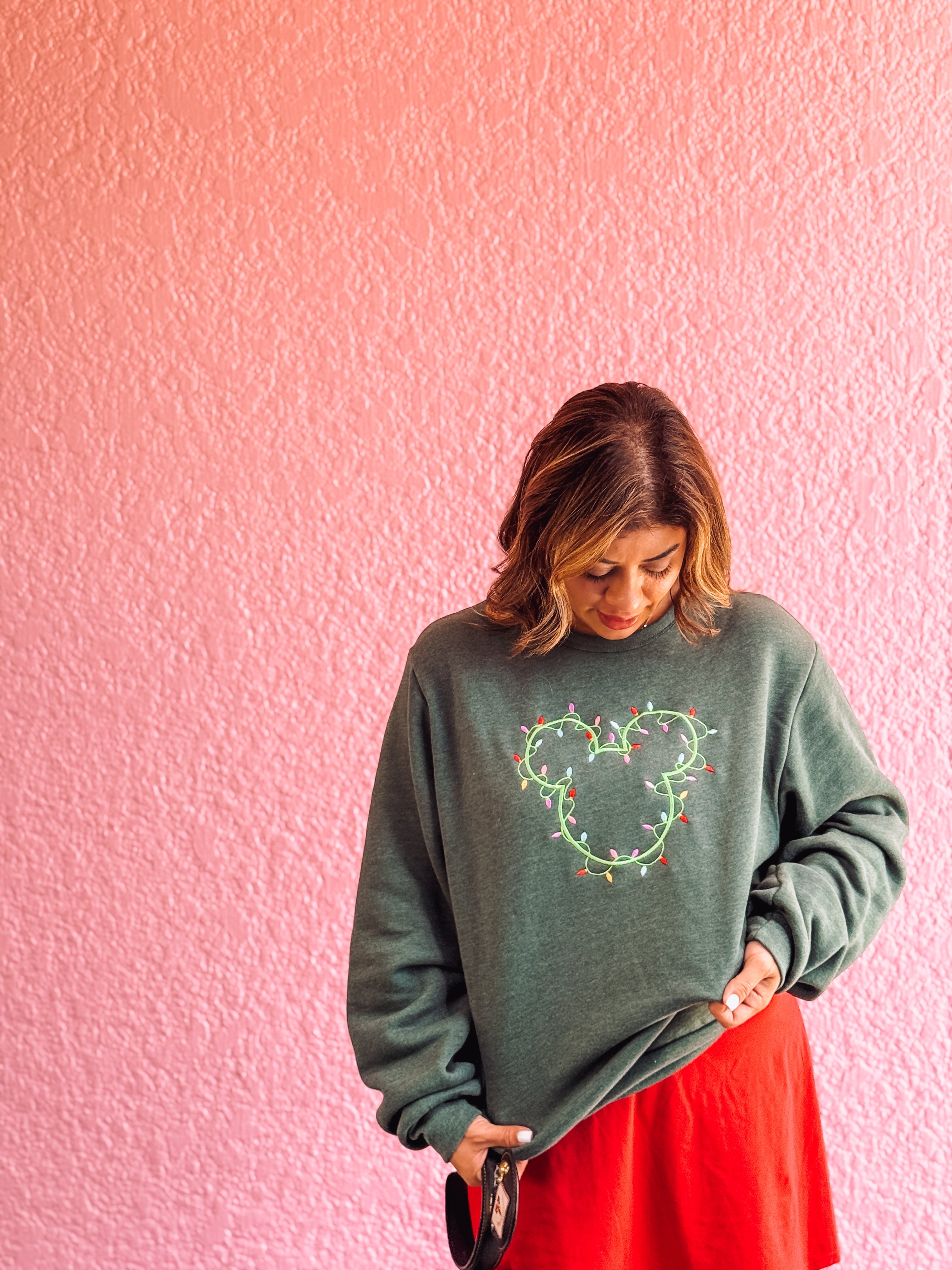 Very Merry Mickey Lights Sweatshirt