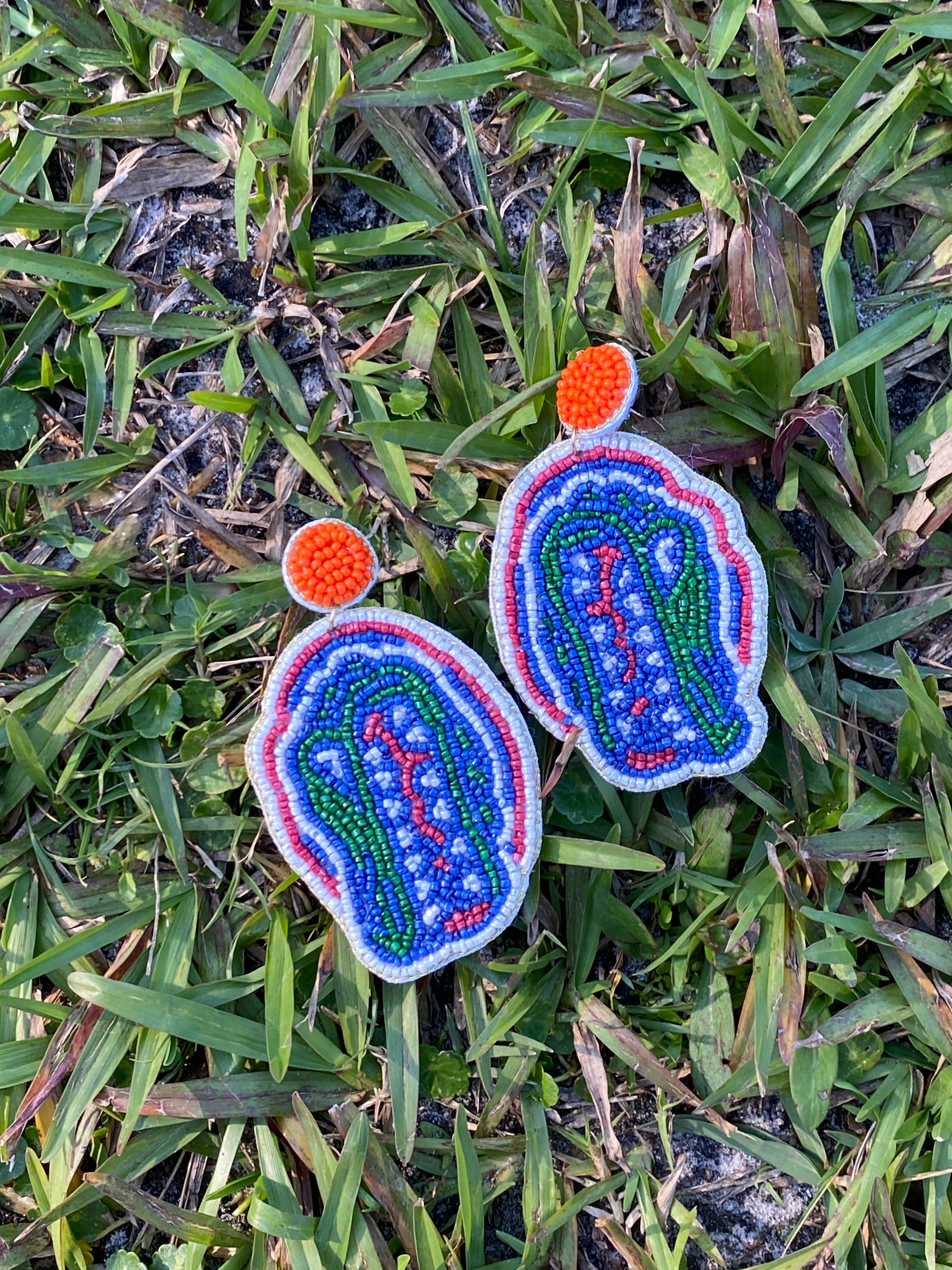 Florida Gators Beaded Earrings for UF Football Games