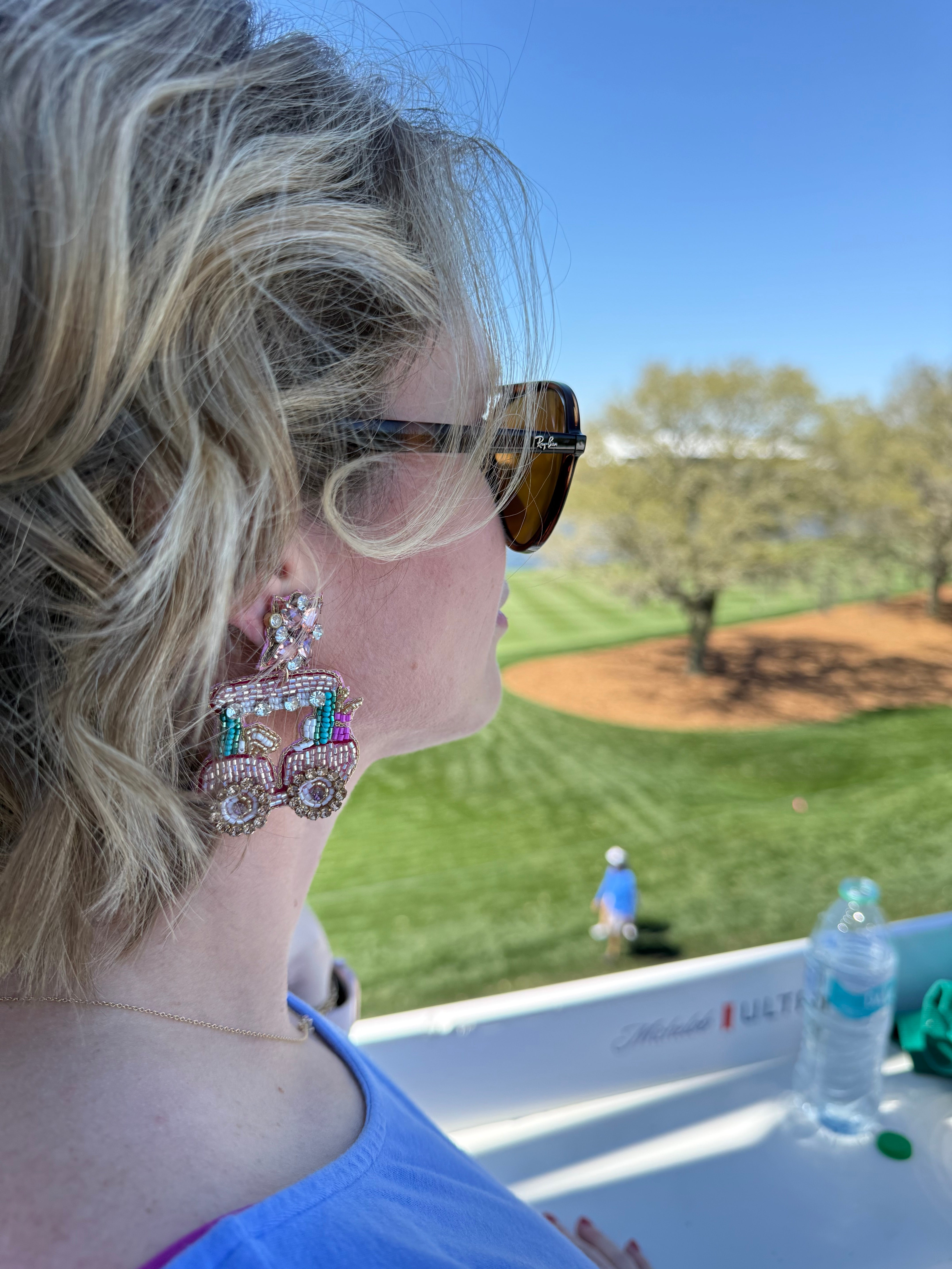 Beaded Golf Cart Earrings