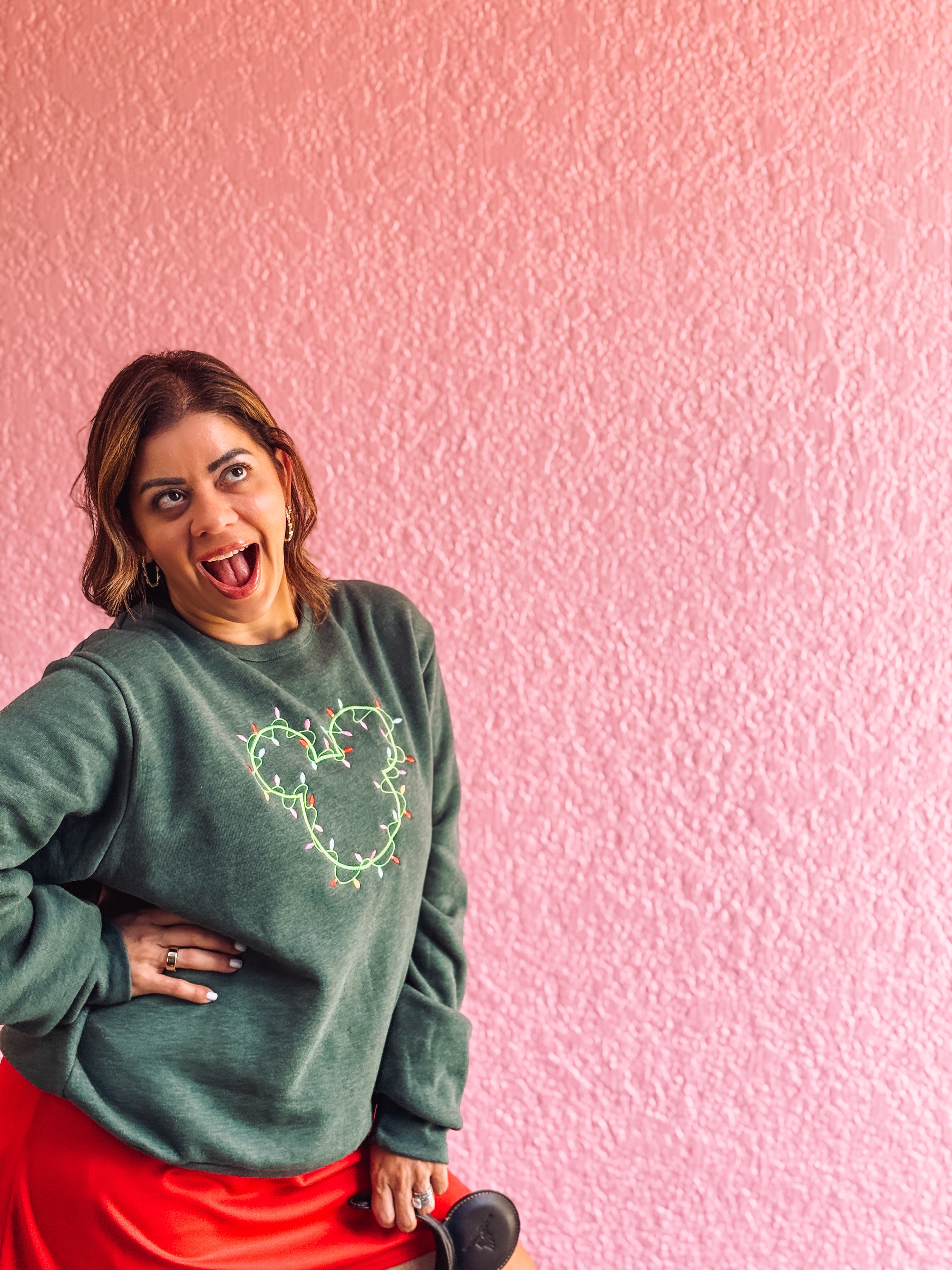 Very Merry Mickey Lights Sweatshirt