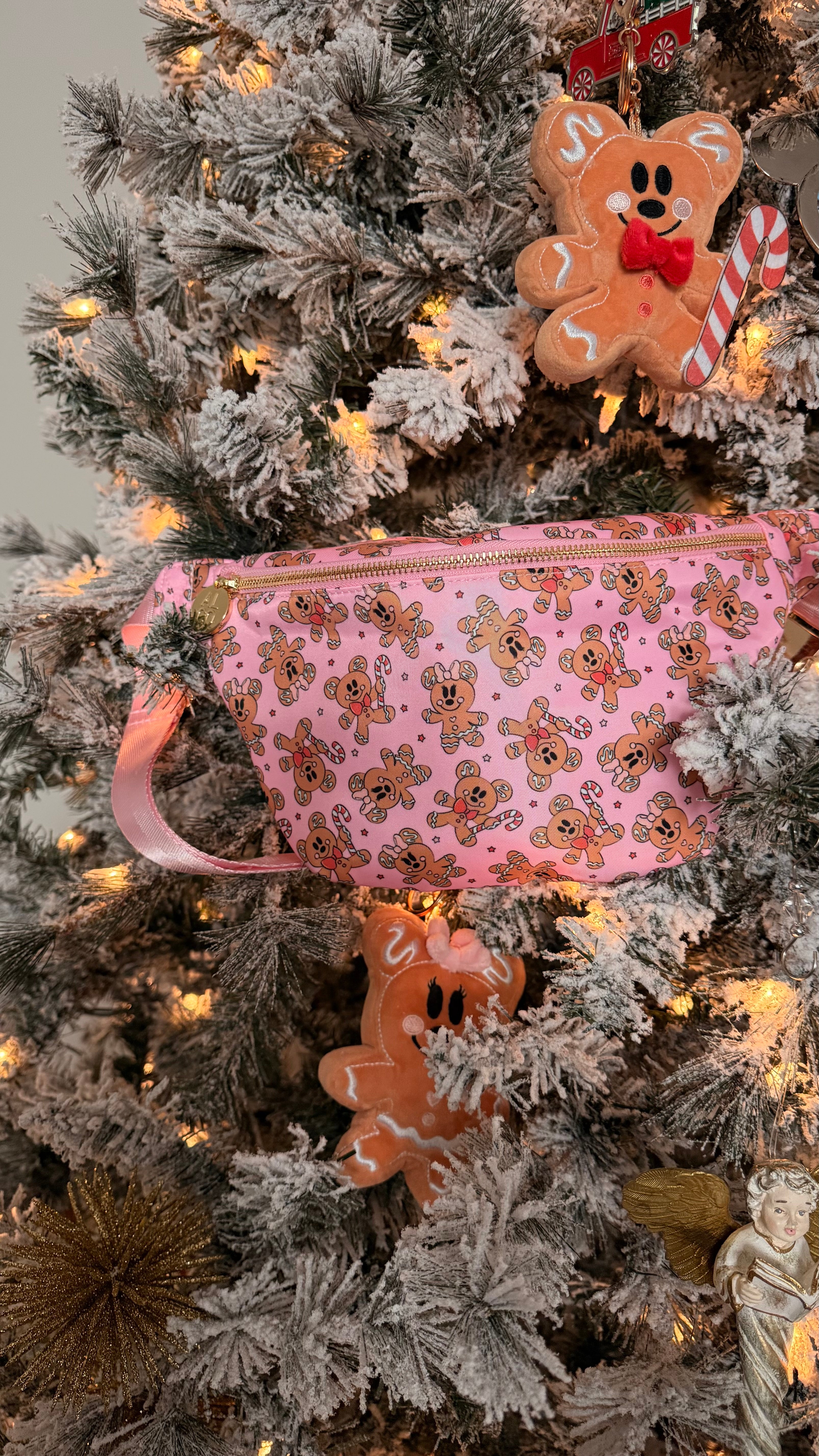 Very Merry Pink Gingerbread Fanny Pack