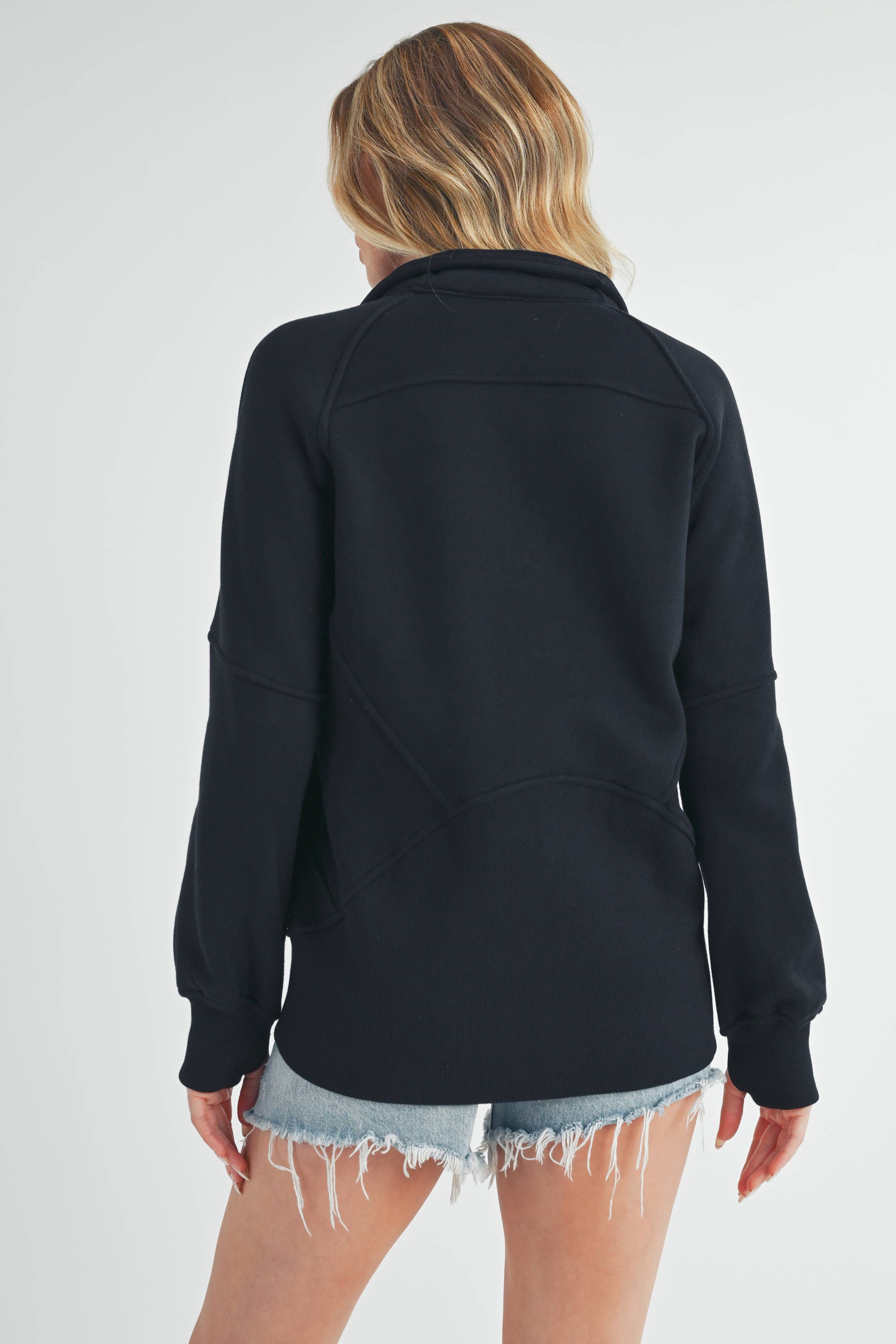 Long Funnel Neck Half Zip (Lulu Dupe)