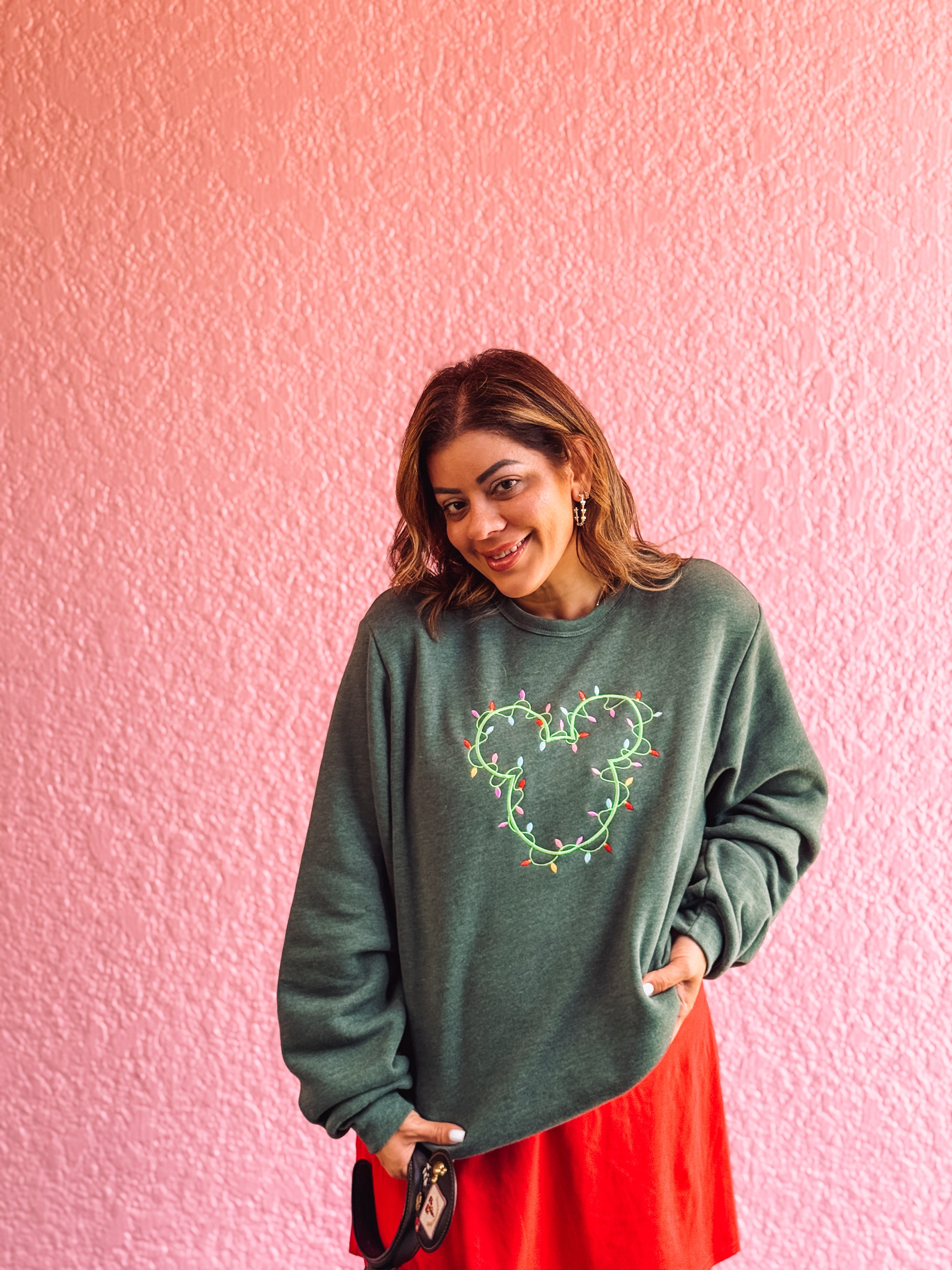 Very Merry Mickey Lights Sweatshirt