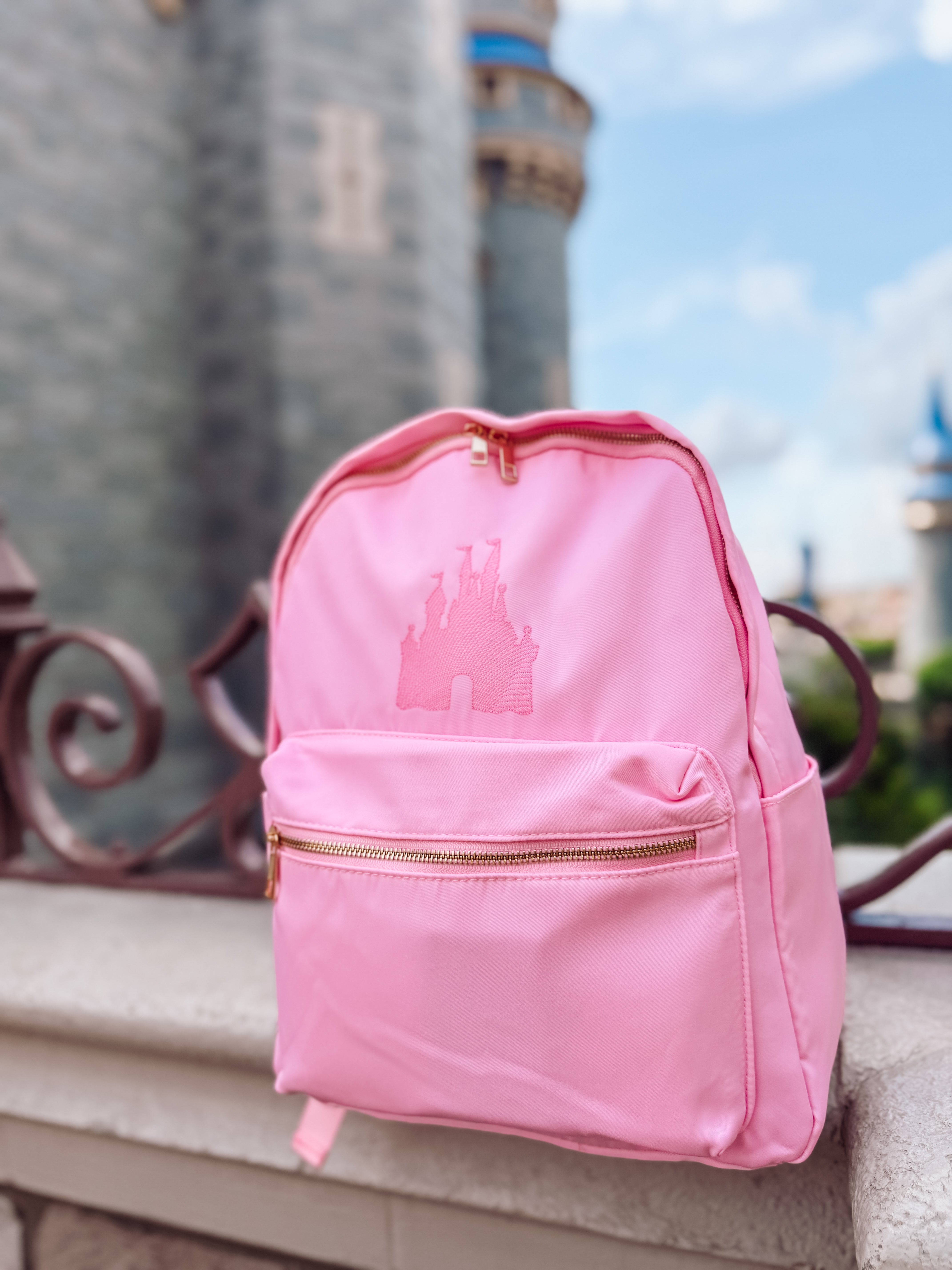 Castle Embroidered Backpack
