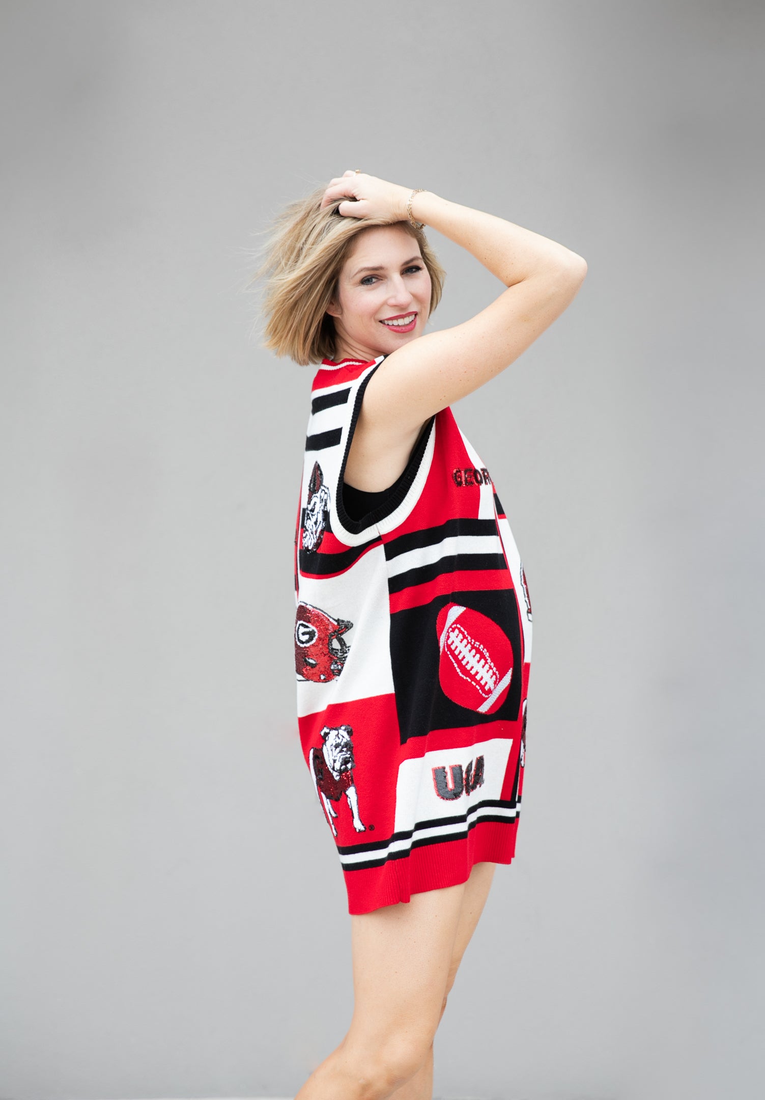 Queen of Sparkles UGA Icon Sweater Tank Dress