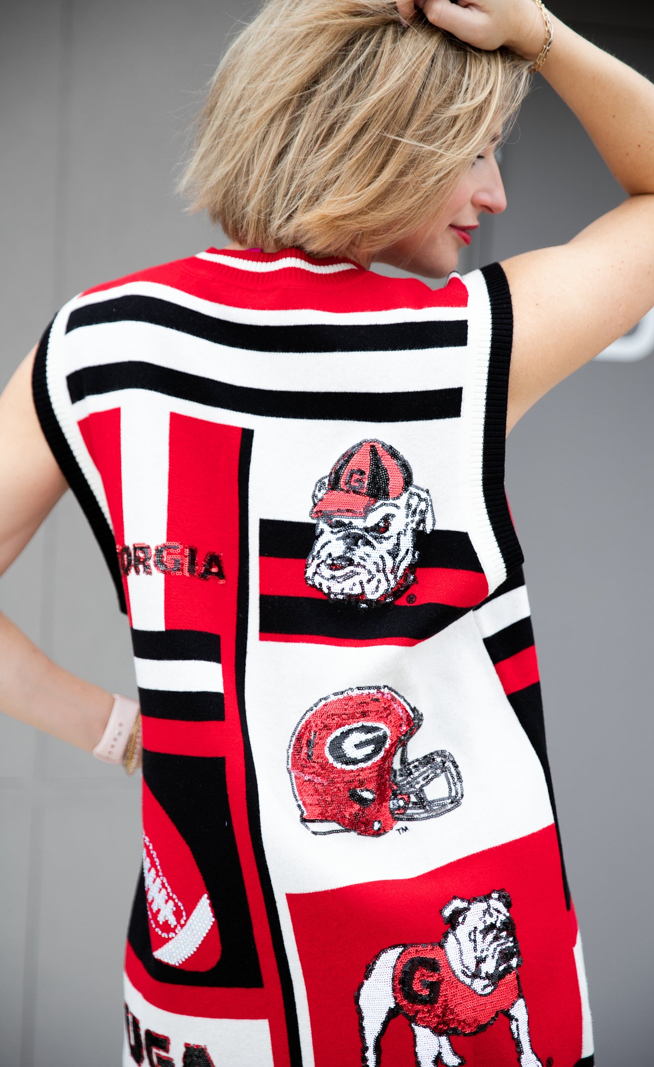 Queen of Sparkles UGA Icon Sweater Tank Dress