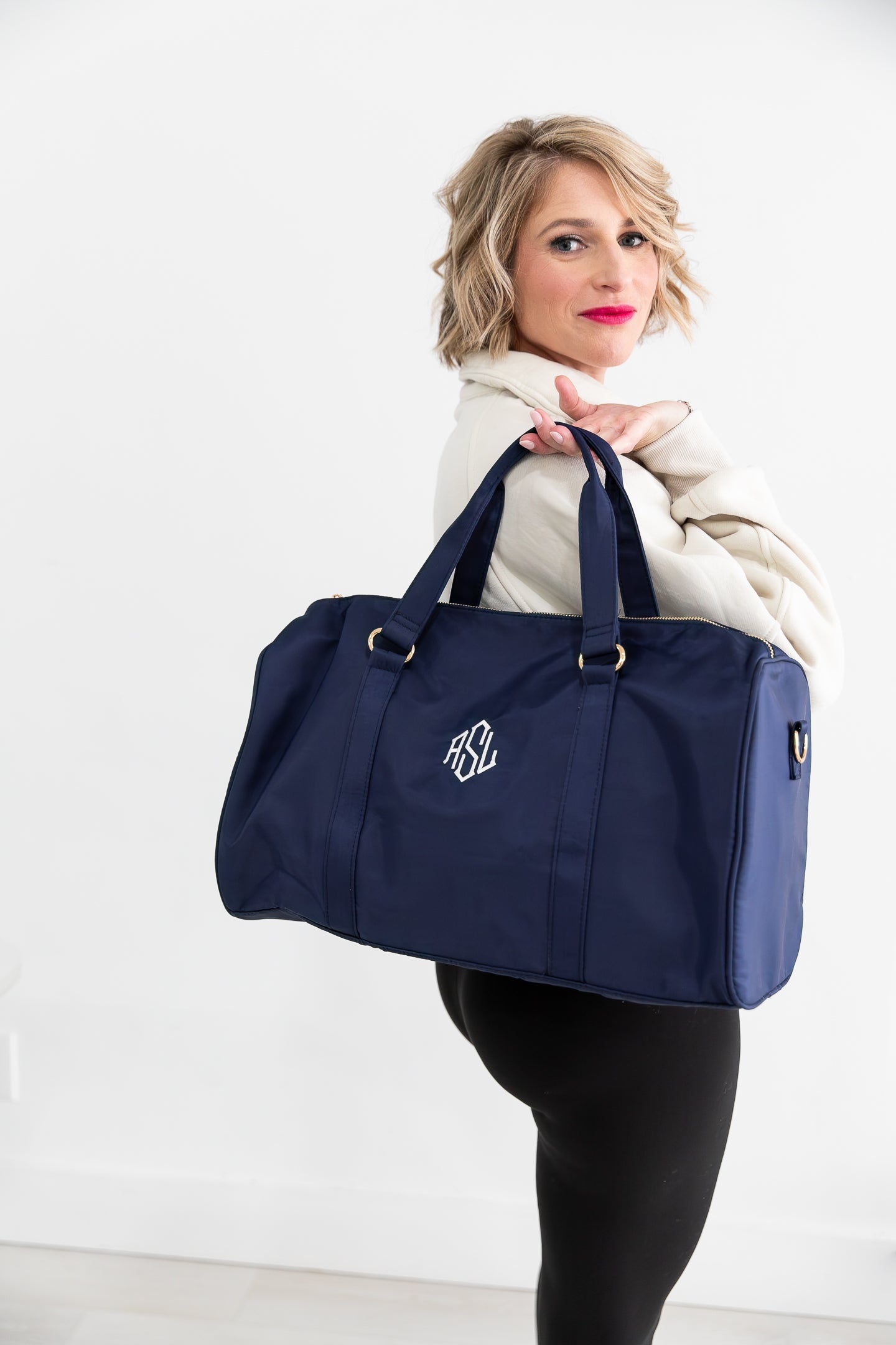 Monogrammed Weekender Duffel Bag