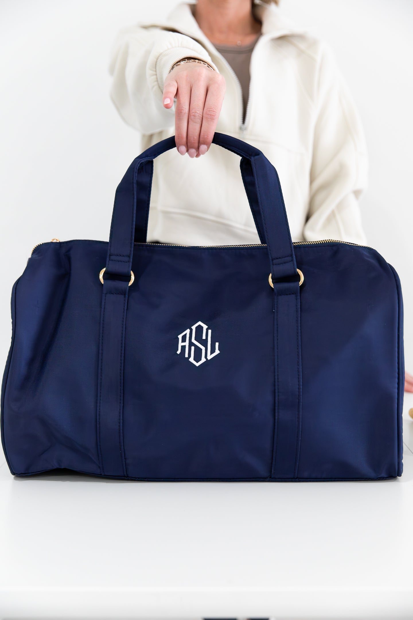 Monogrammed Weekender Duffel Bag