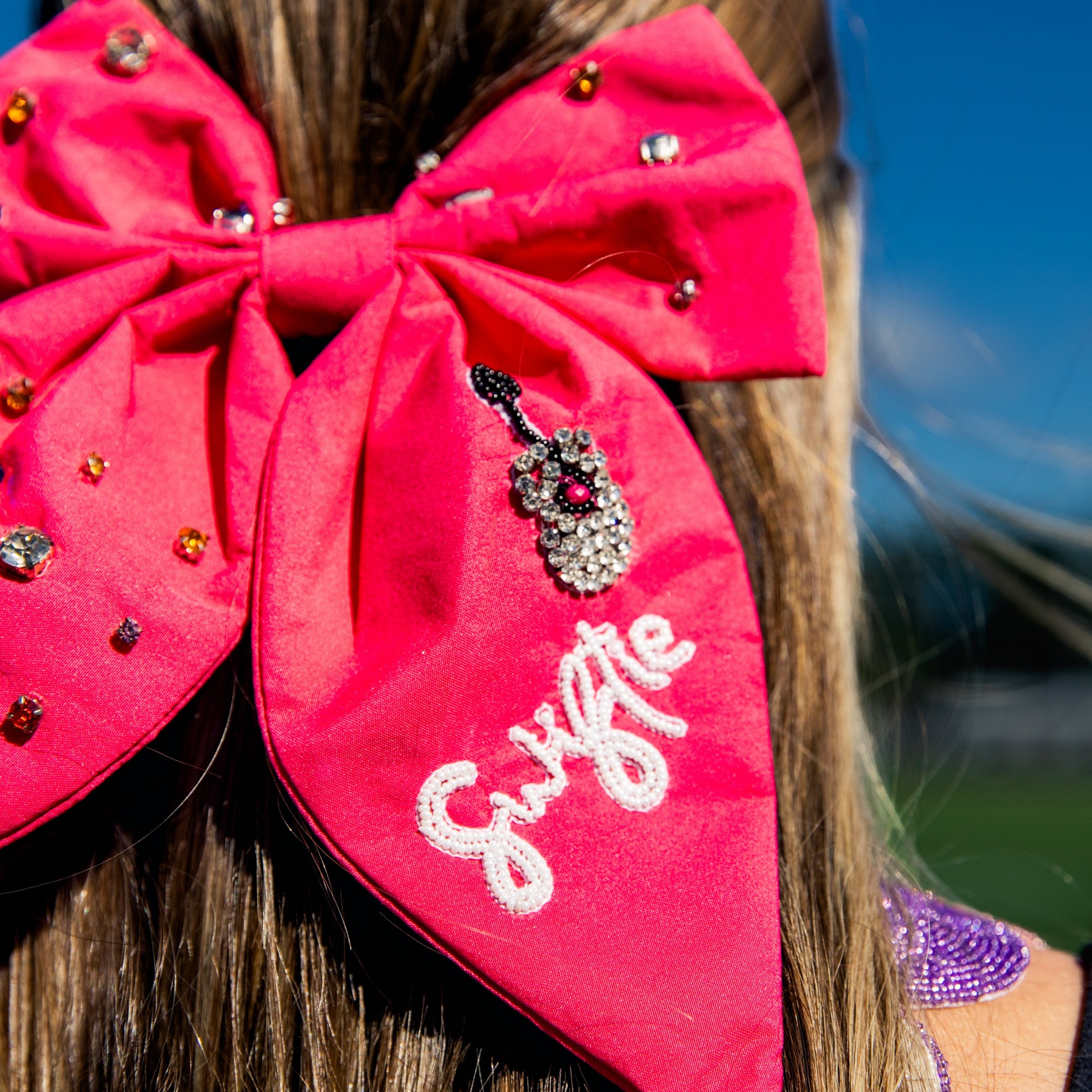 Swiftie hair bow for eras tour outfits by Audrey Laine Co.