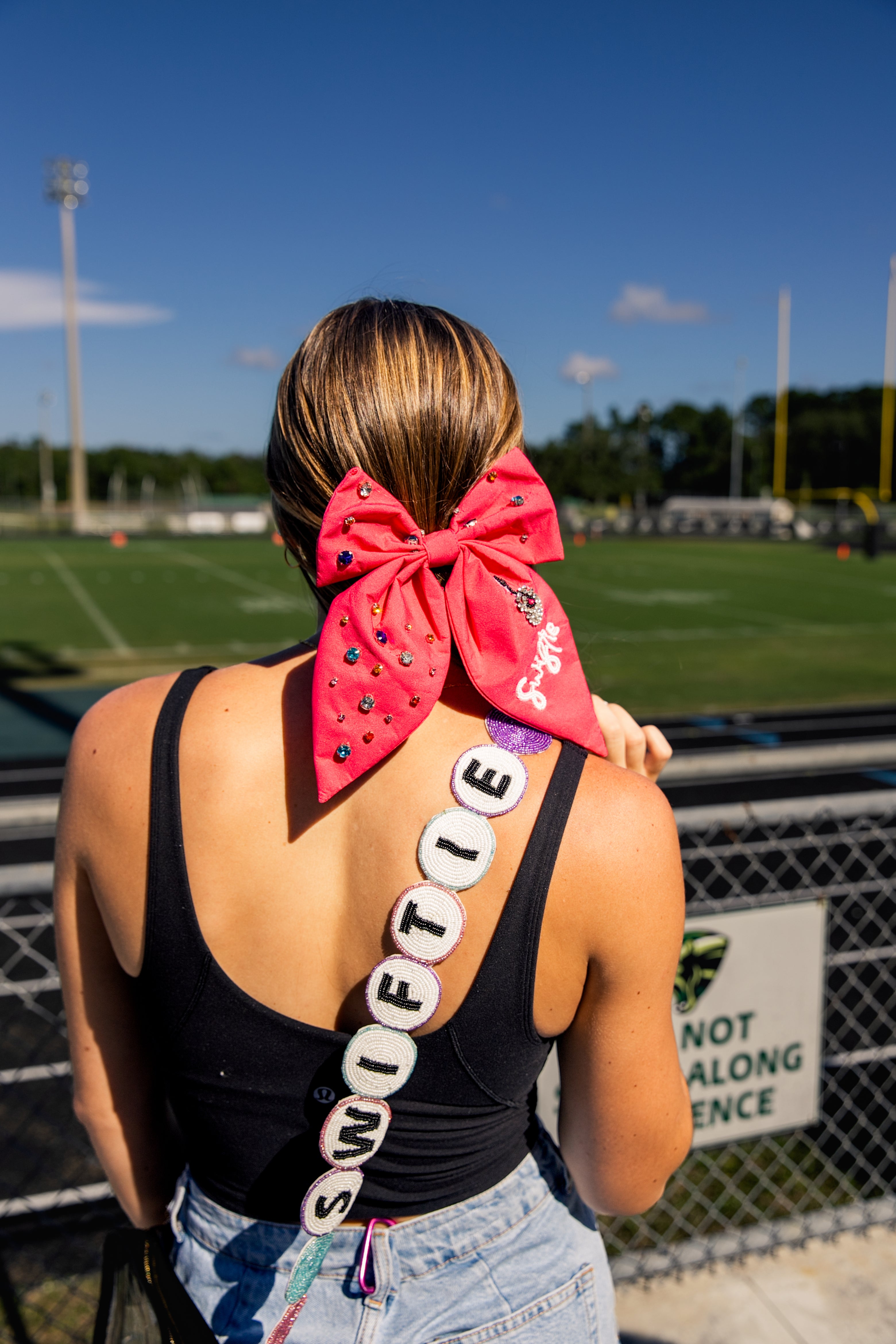 Swiftie hair bow for eras tour outfits by Audrey Laine Co.