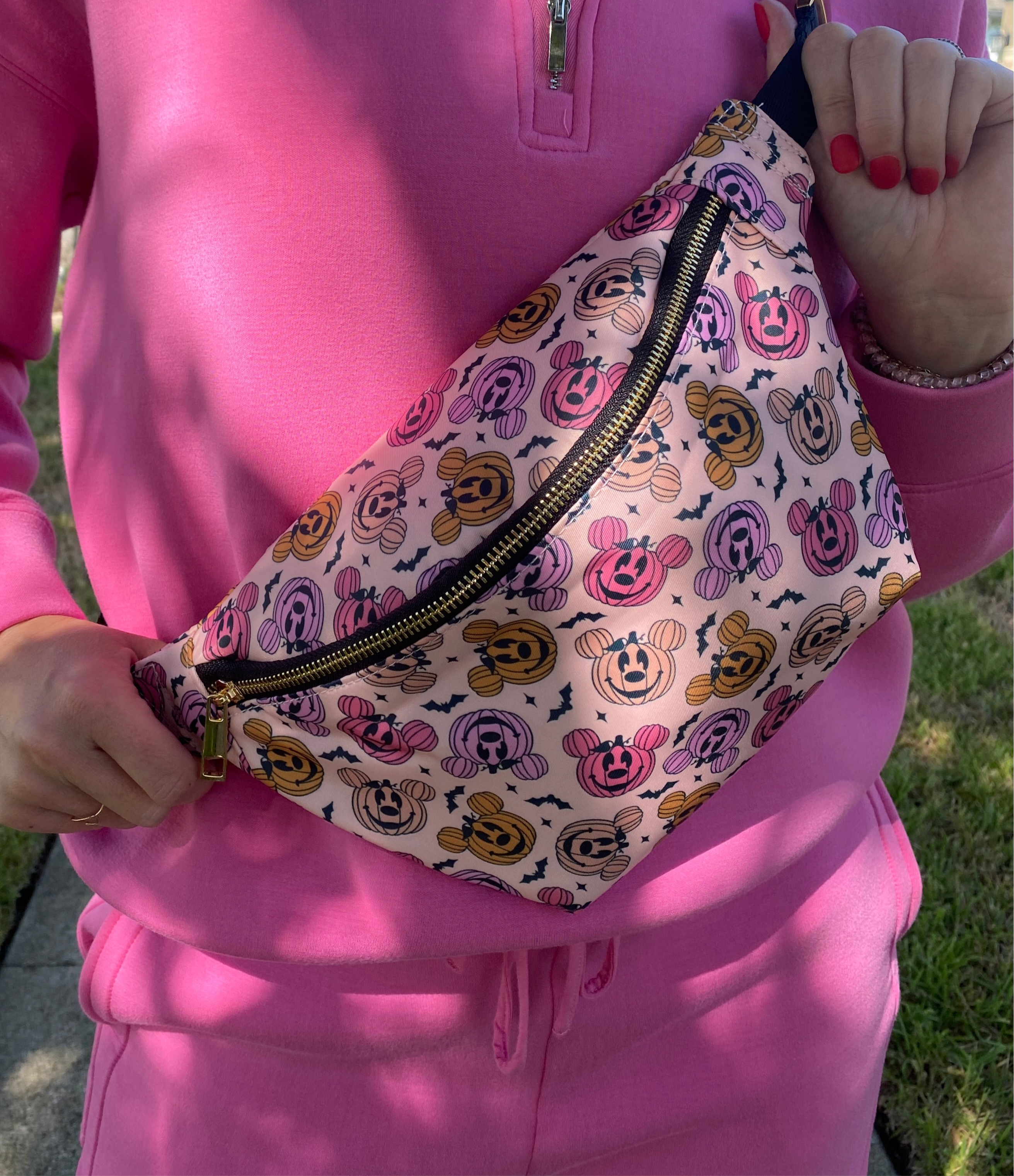 Halloween Pumpkin Mickey Jumbo Fanny Pack Belt Bag