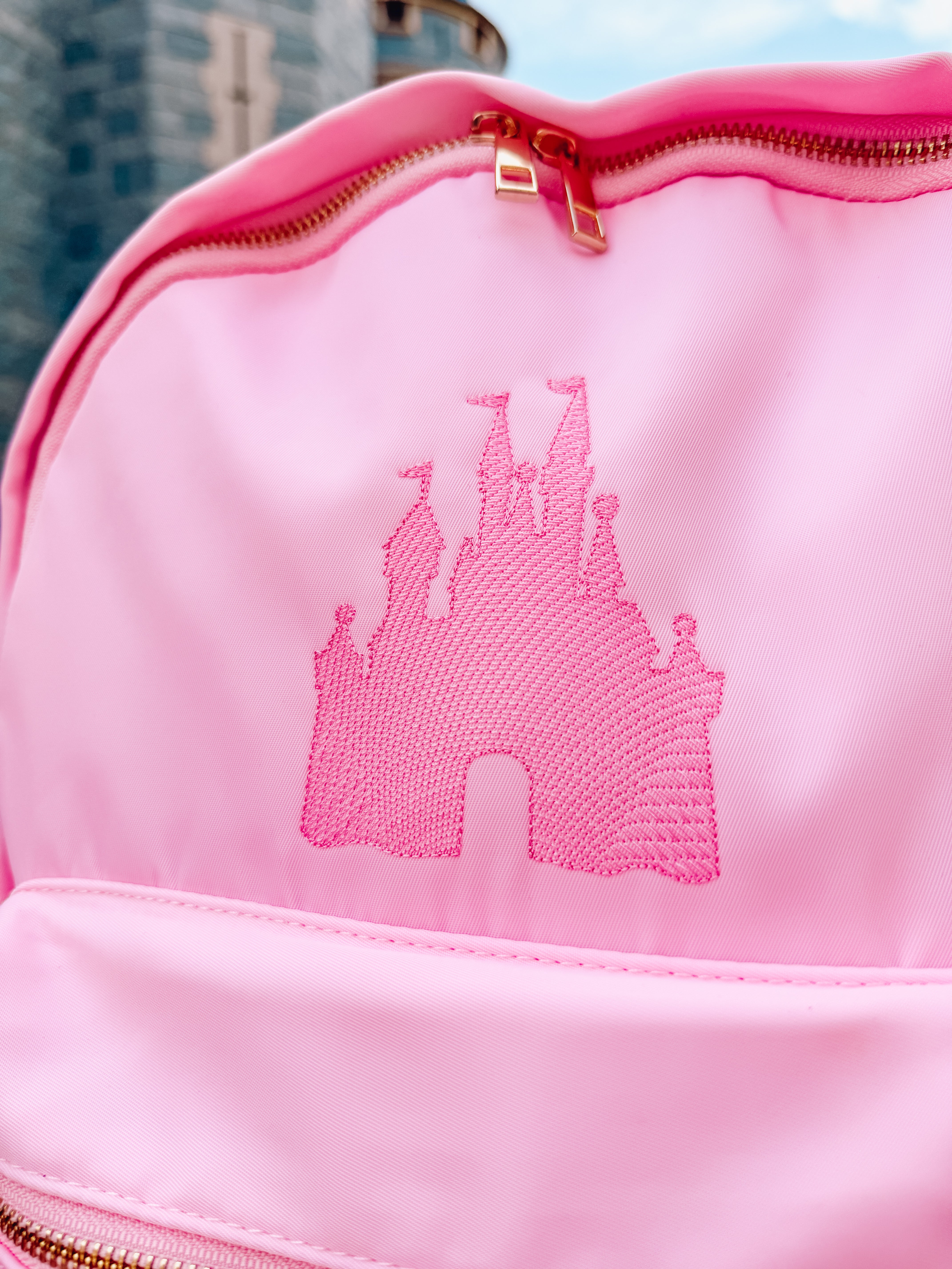 Castle Embroidered Backpack