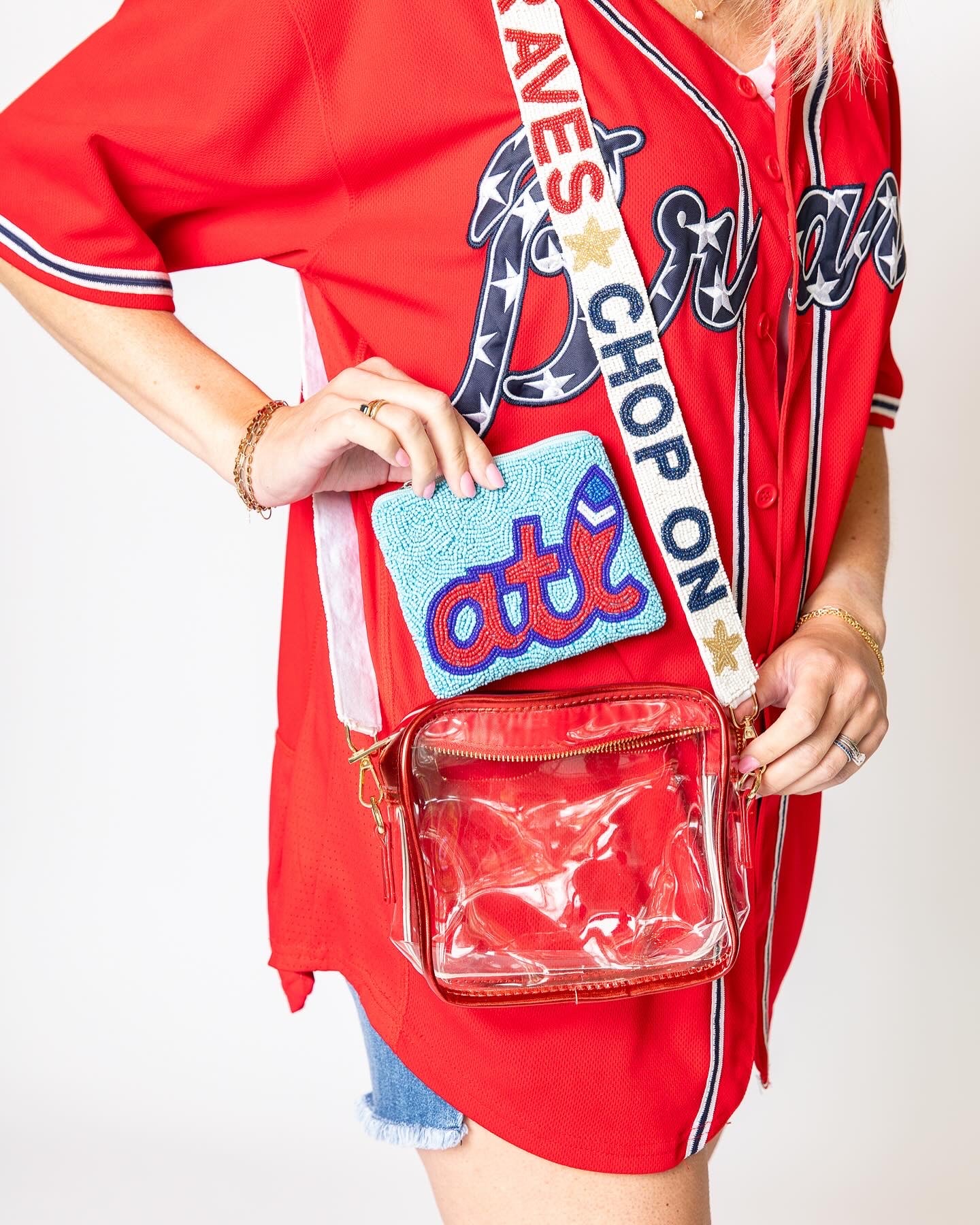 Beaded ATL Braves Coin Purse