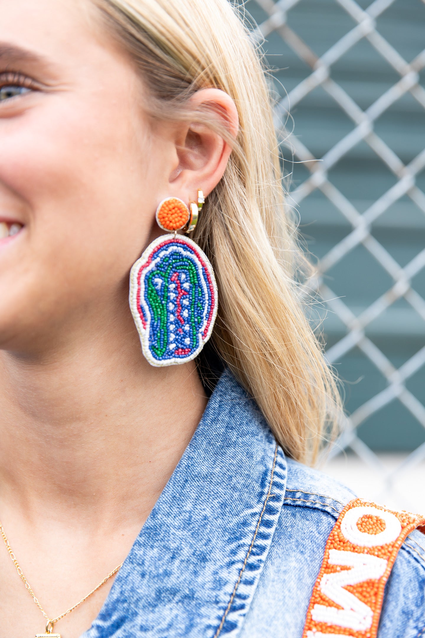 Florida Gators Beaded Earrings for UF Football Games
