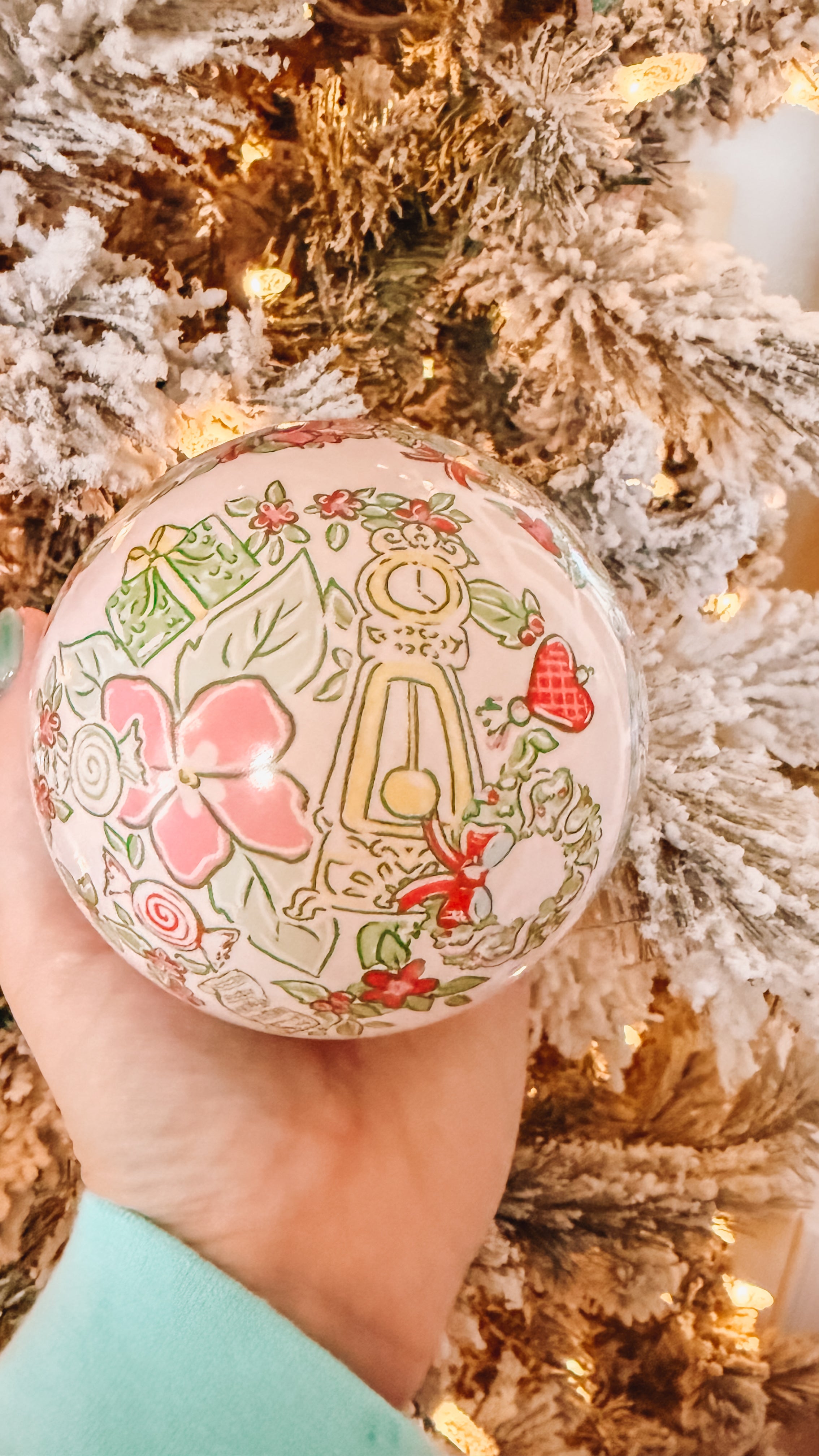 Nutcracker in Bloom Ceramic Ornament