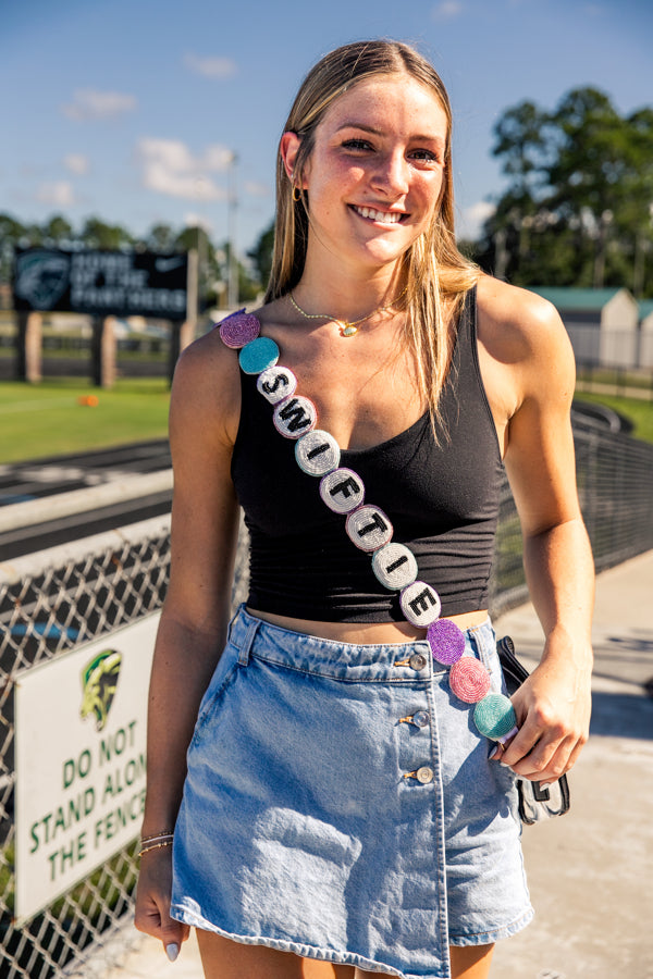 Eras Tour Outfit Friendship Bracelet Beaded Strap and Clear Bag