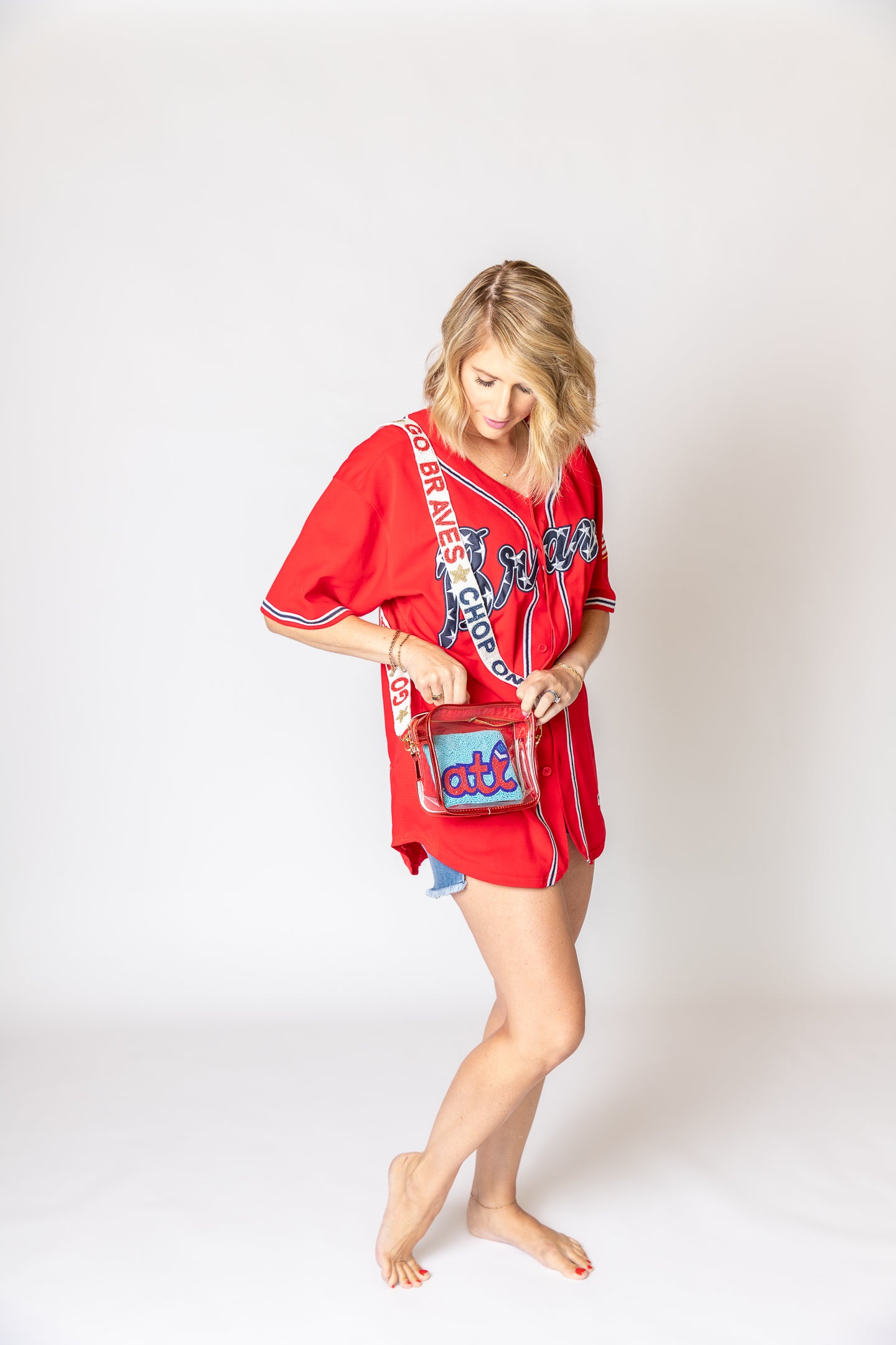 Beaded Braves Purse Strap