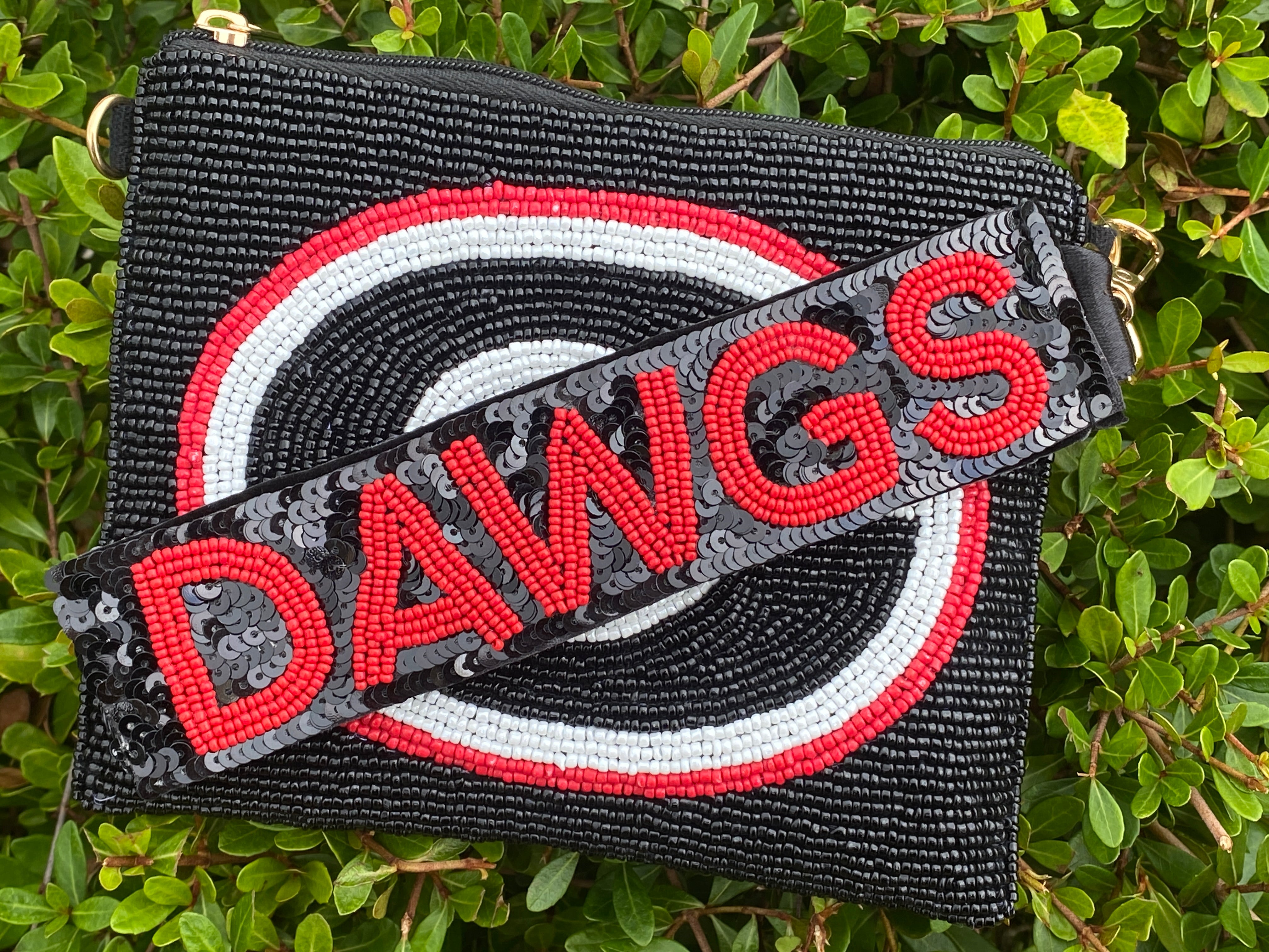 Georgia Bulldogs Sequin and Beaded Keychain Strap