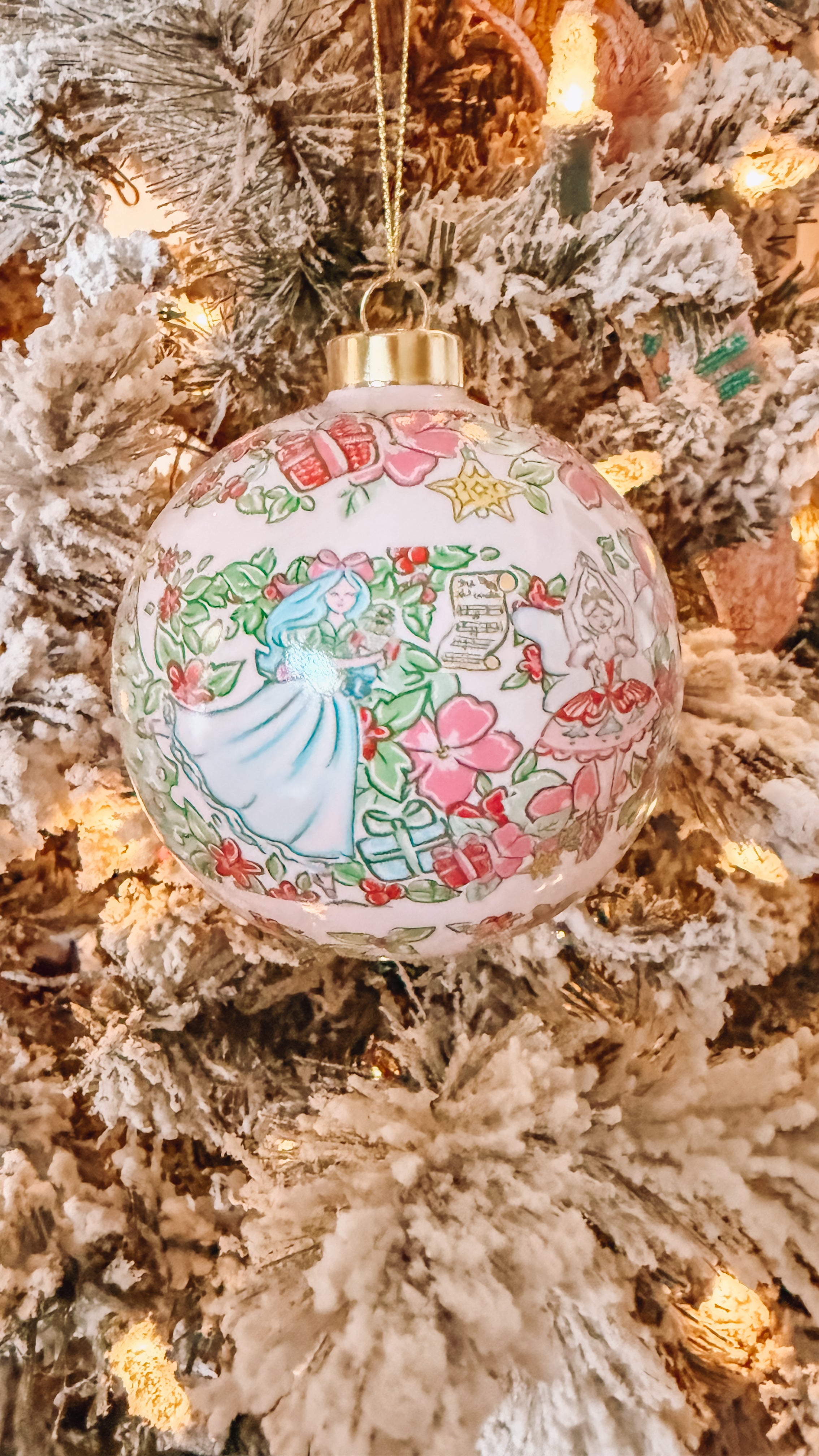 Nutcracker in Bloom Ceramic Ornament