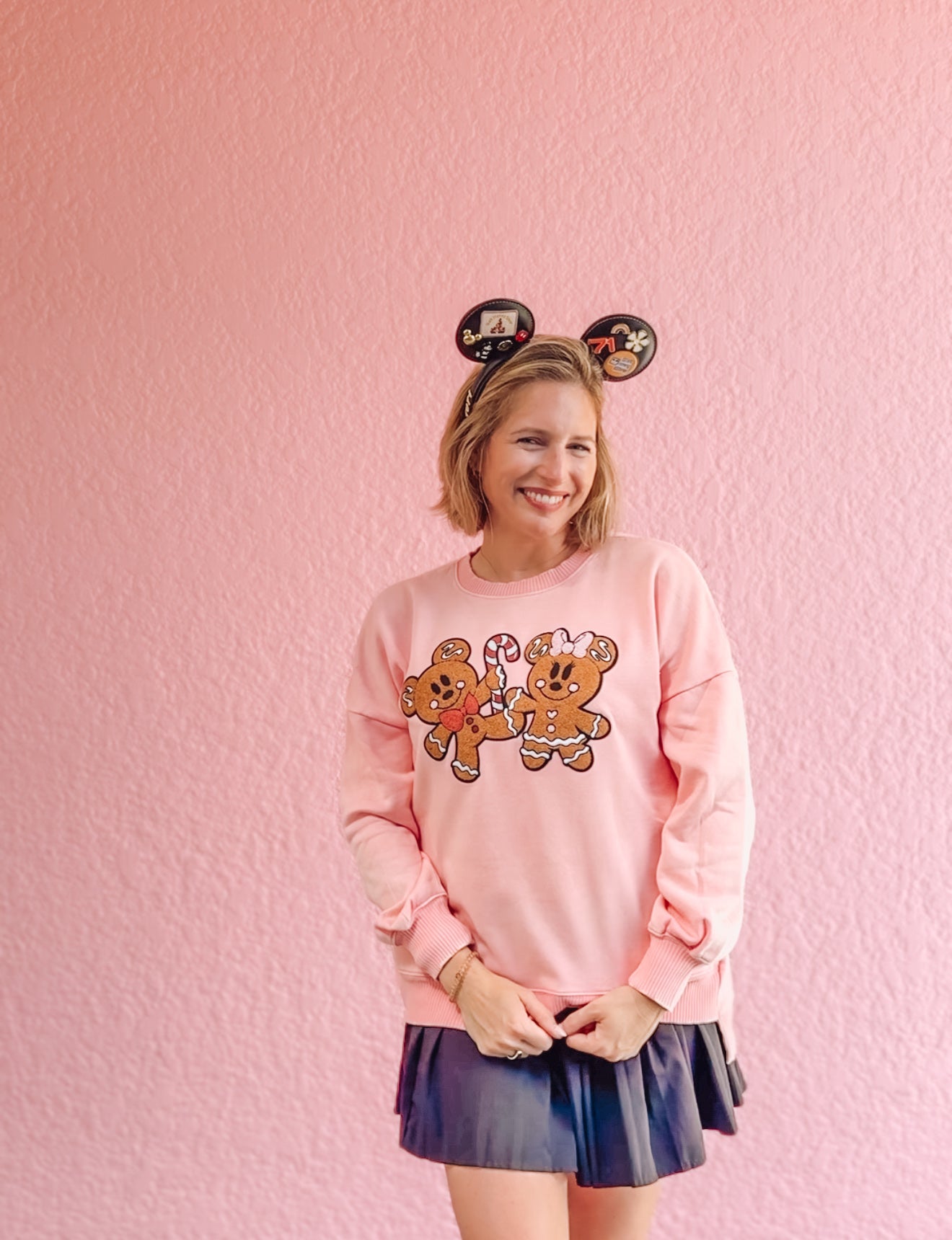 Very Merry Pink Gingerbread Sweatshirt