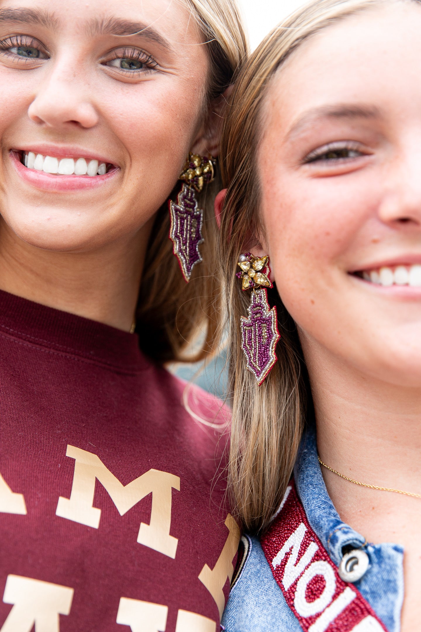 FSU Spear Beaded Earrings