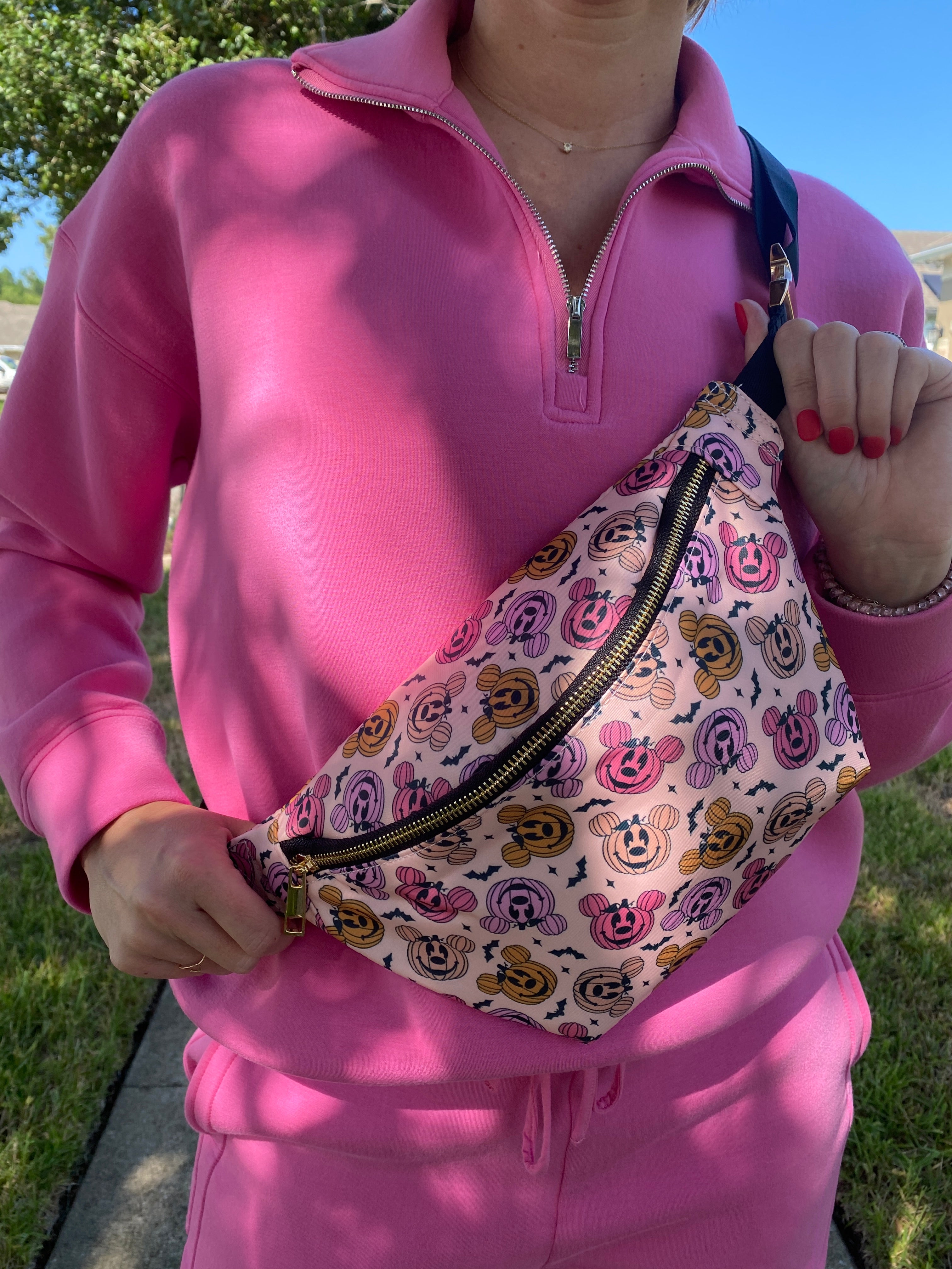 Halloween Pumpkin Mickey Jumbo Fanny Pack Belt Bag