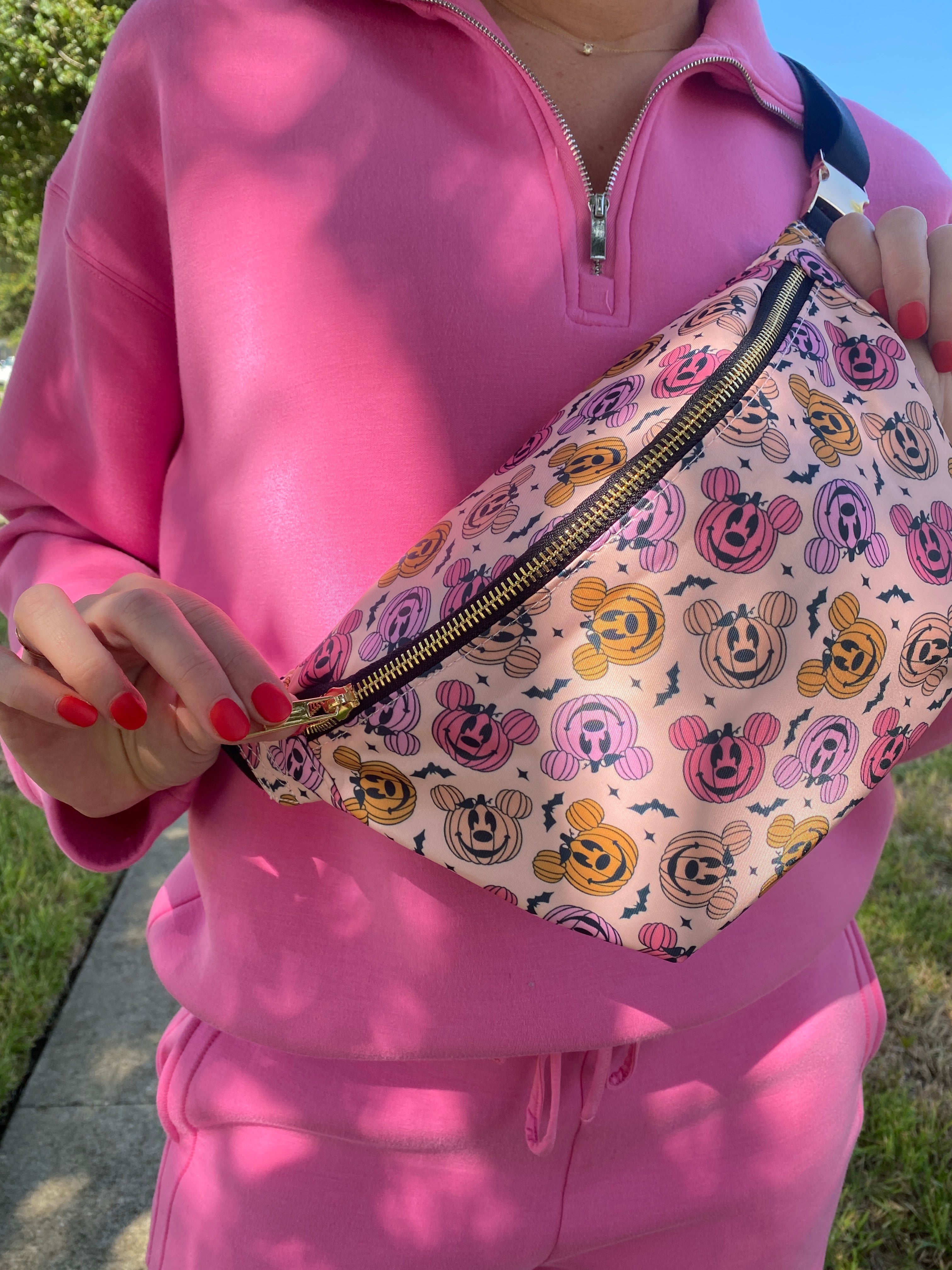 Halloween Pumpkin Mickey Jumbo Fanny Pack Belt Bag