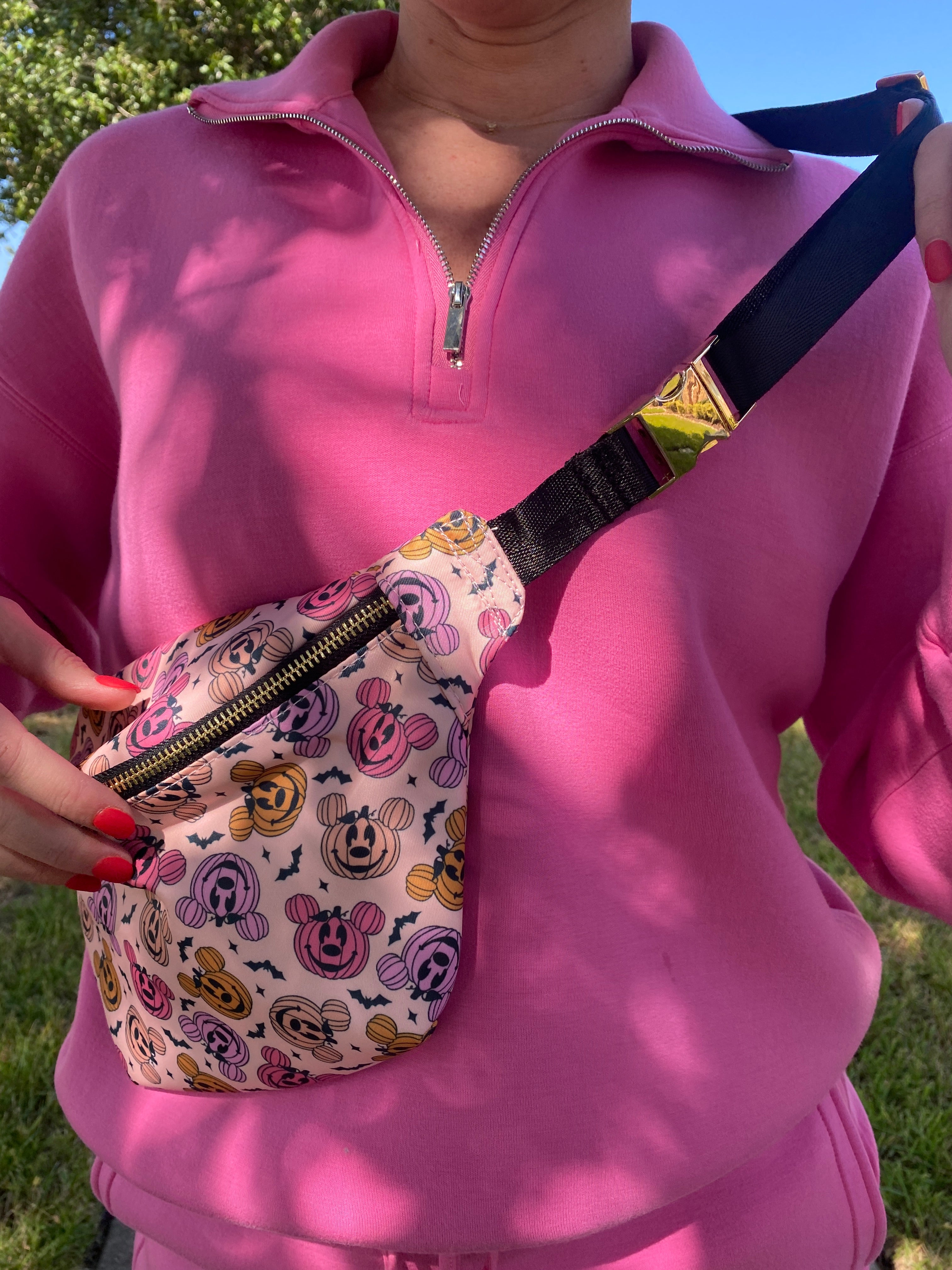 Halloween Pumpkin Mickey Jumbo Fanny Pack Belt Bag