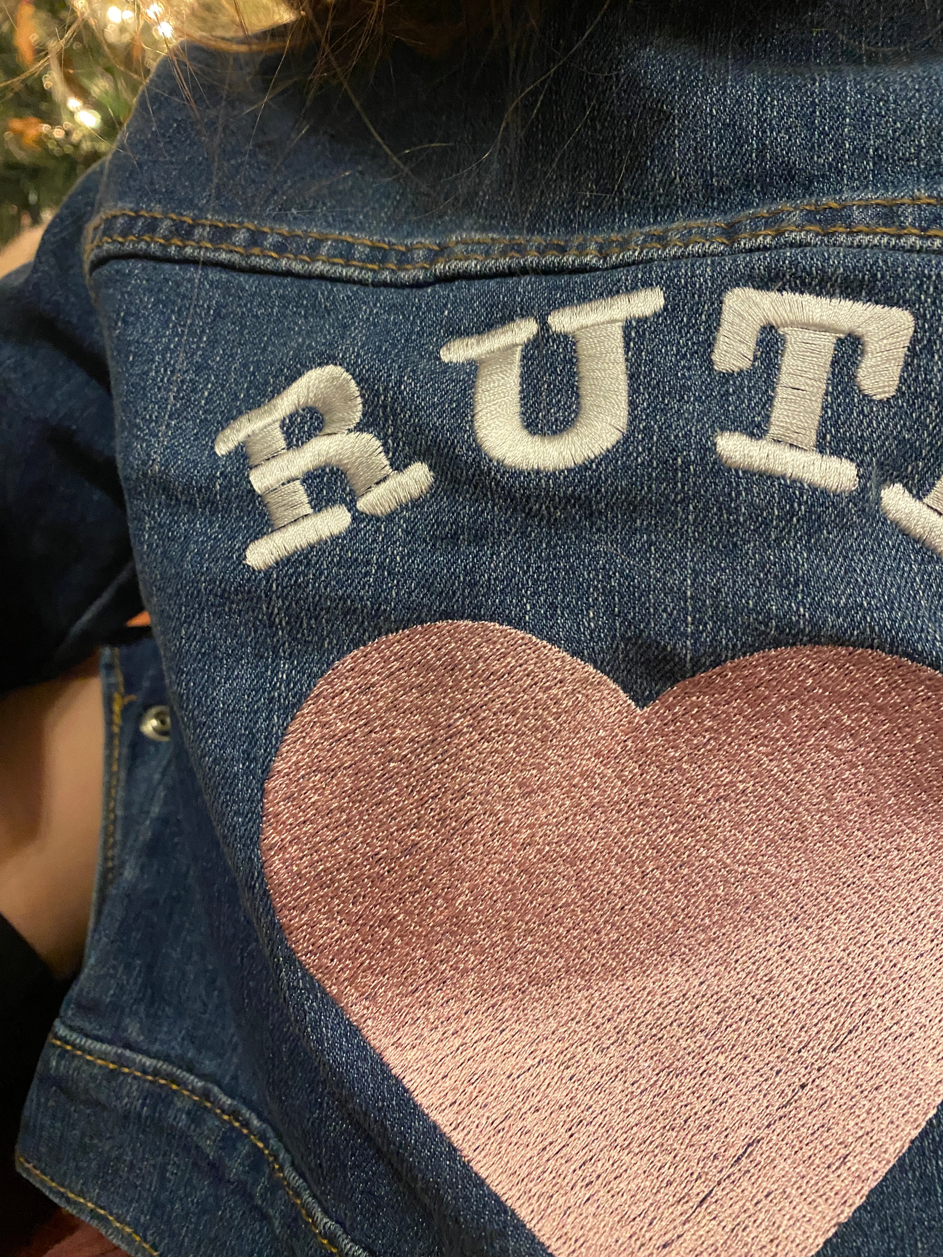 Personalized Denim Jacket for Little Girls - Custom Embroidery