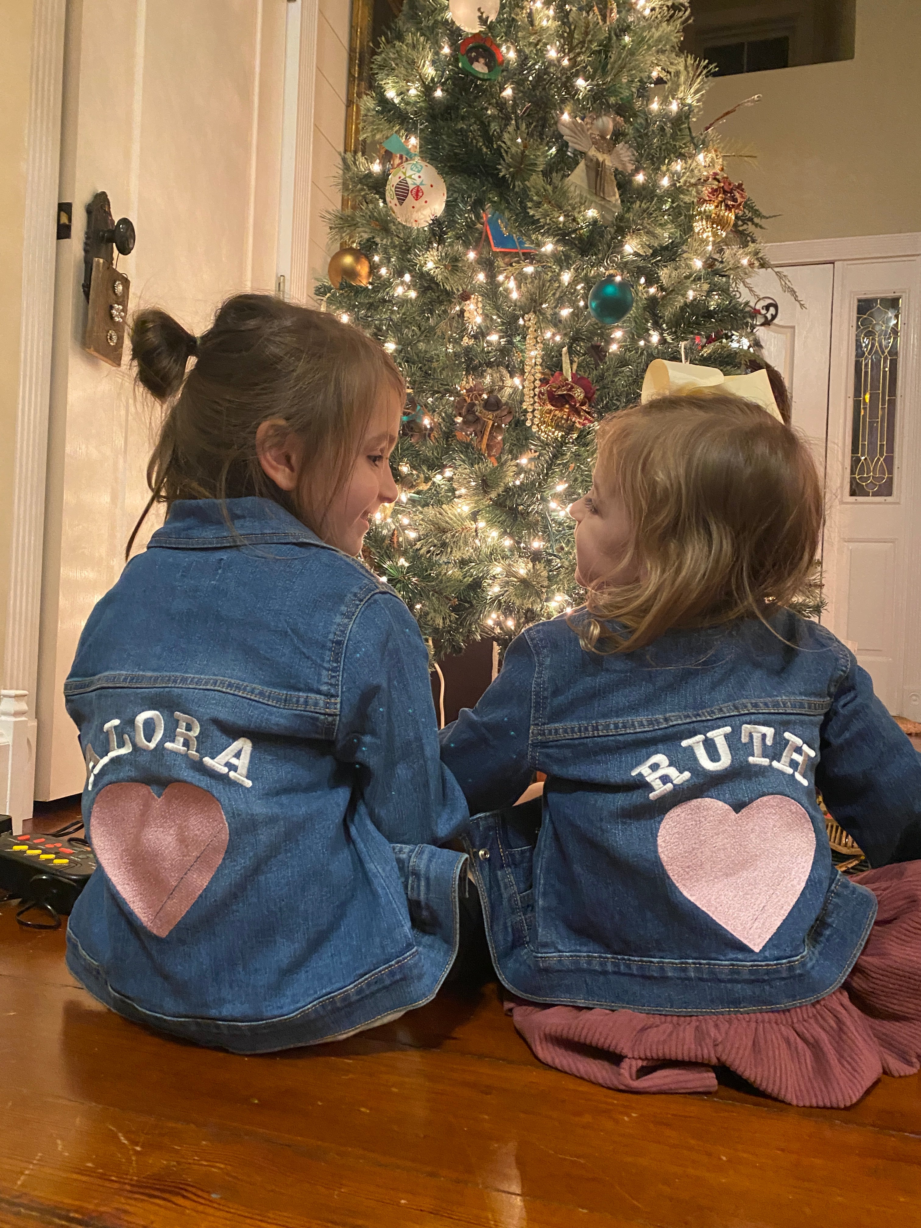 Personalized Denim Jacket for Little Girls - Custom Embroidery