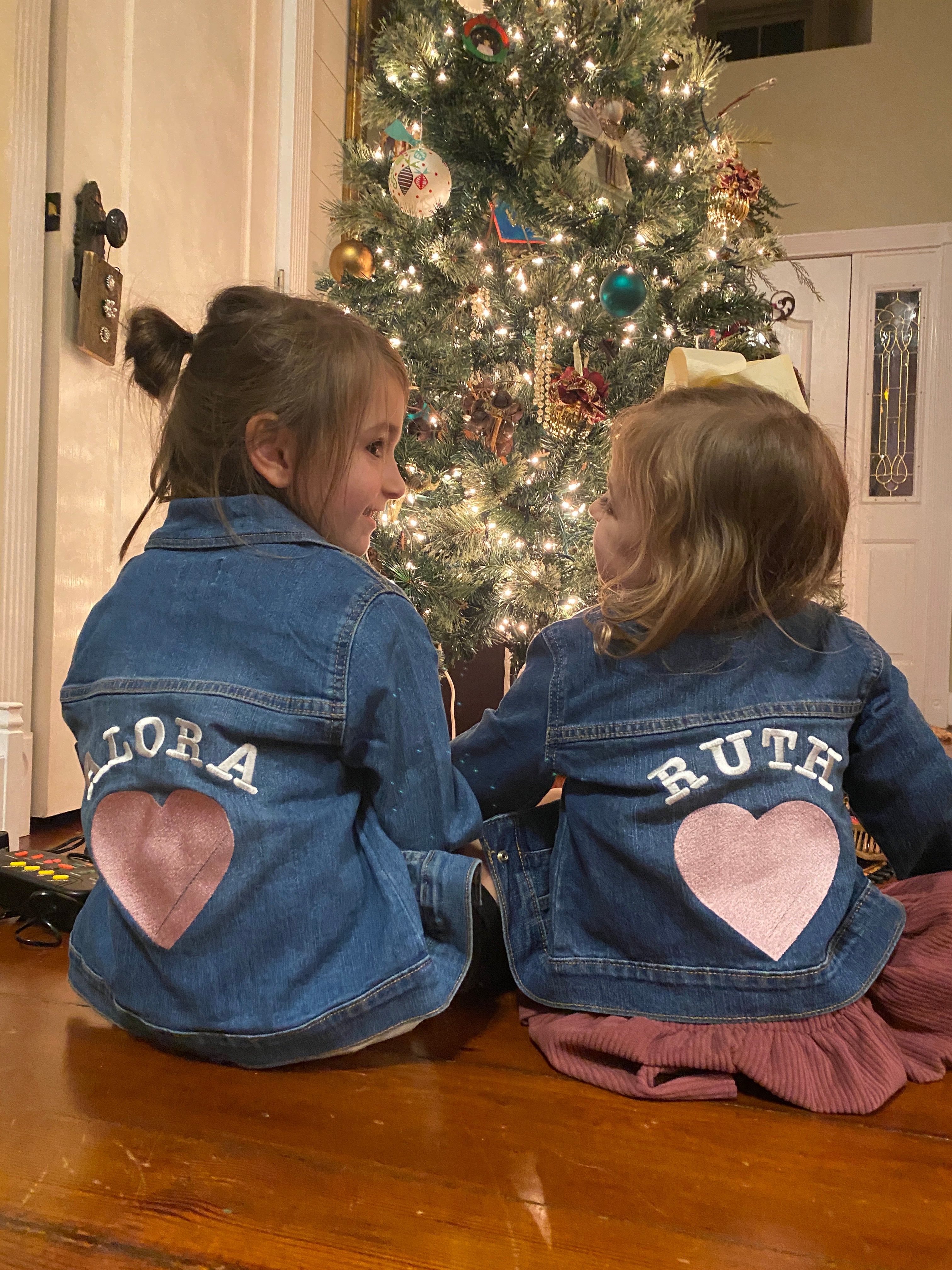 Personalized Denim Jacket for Little Girls - Custom Embroidery