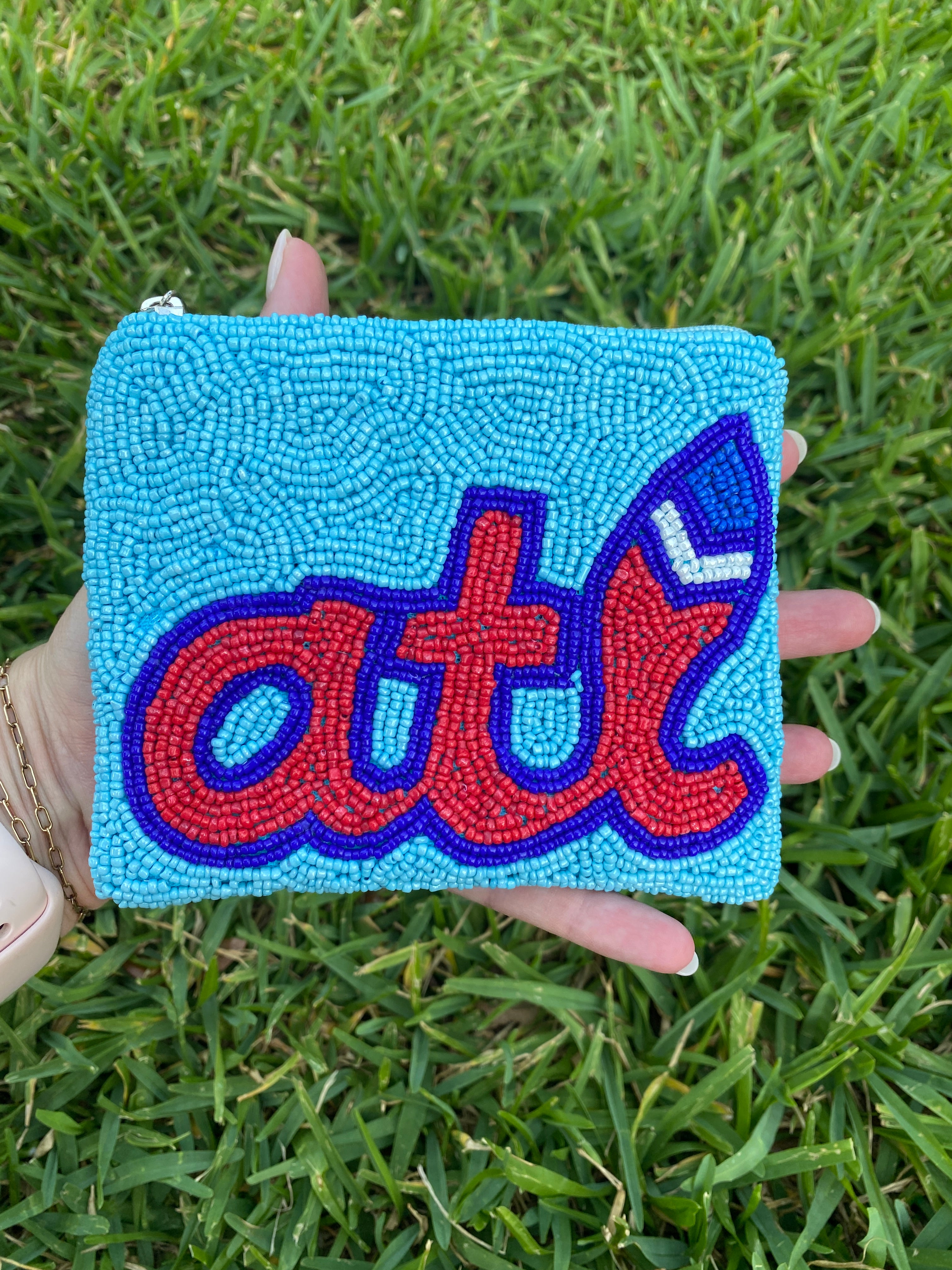 Beaded ATL Braves Coin Purse