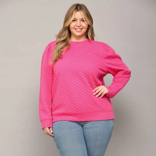 Textured Puff Sleeve Top