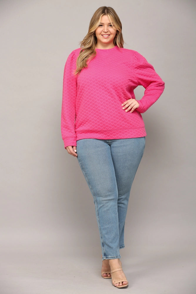 Textured Puff Sleeve Top