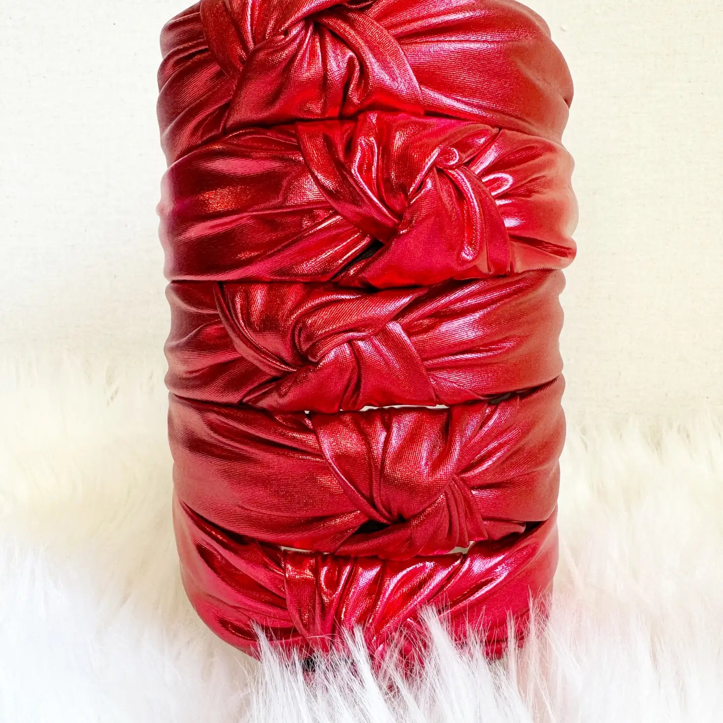 Red Metallic Headband