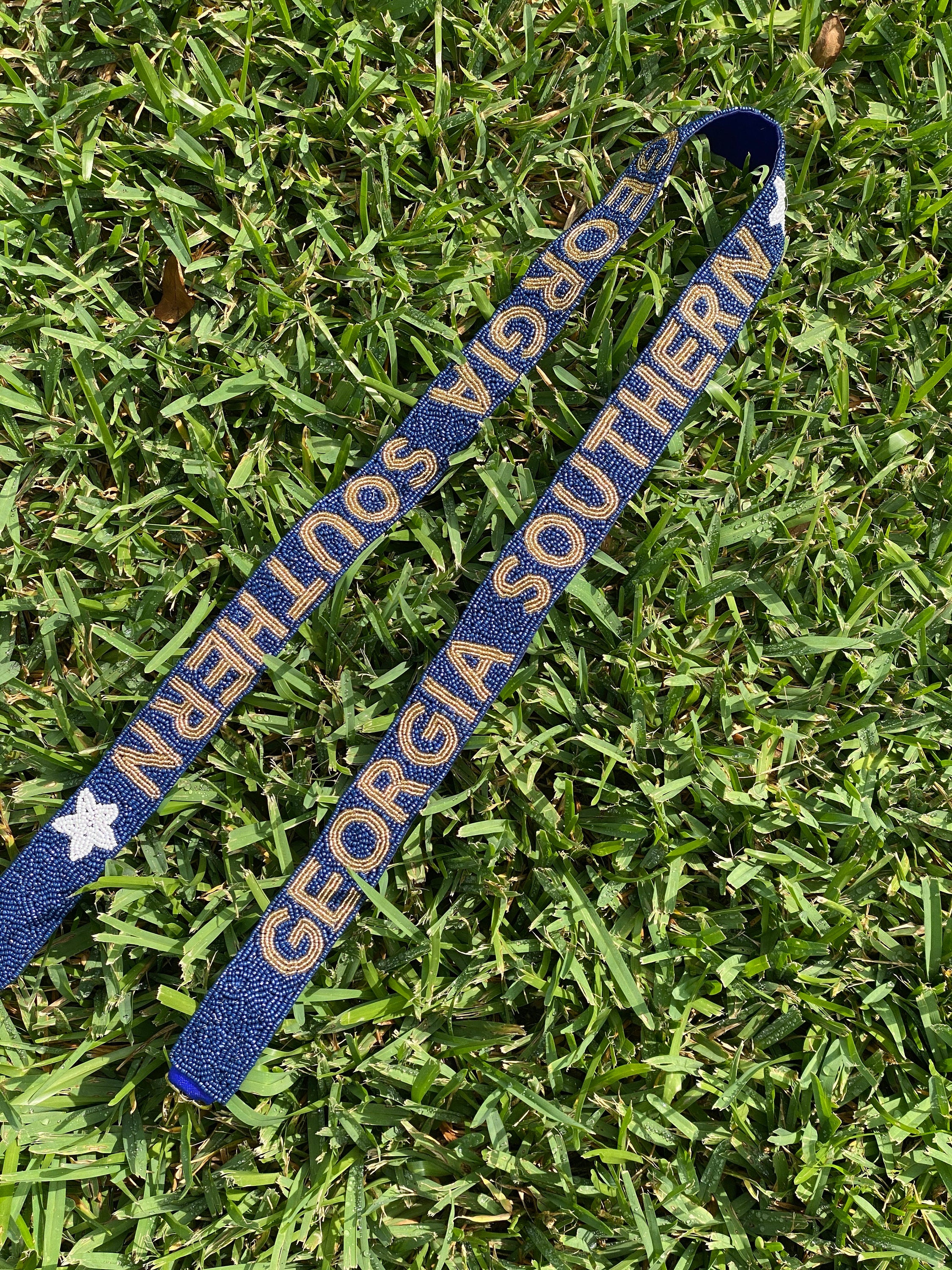 Beaded Georgia Southern Purse Strap